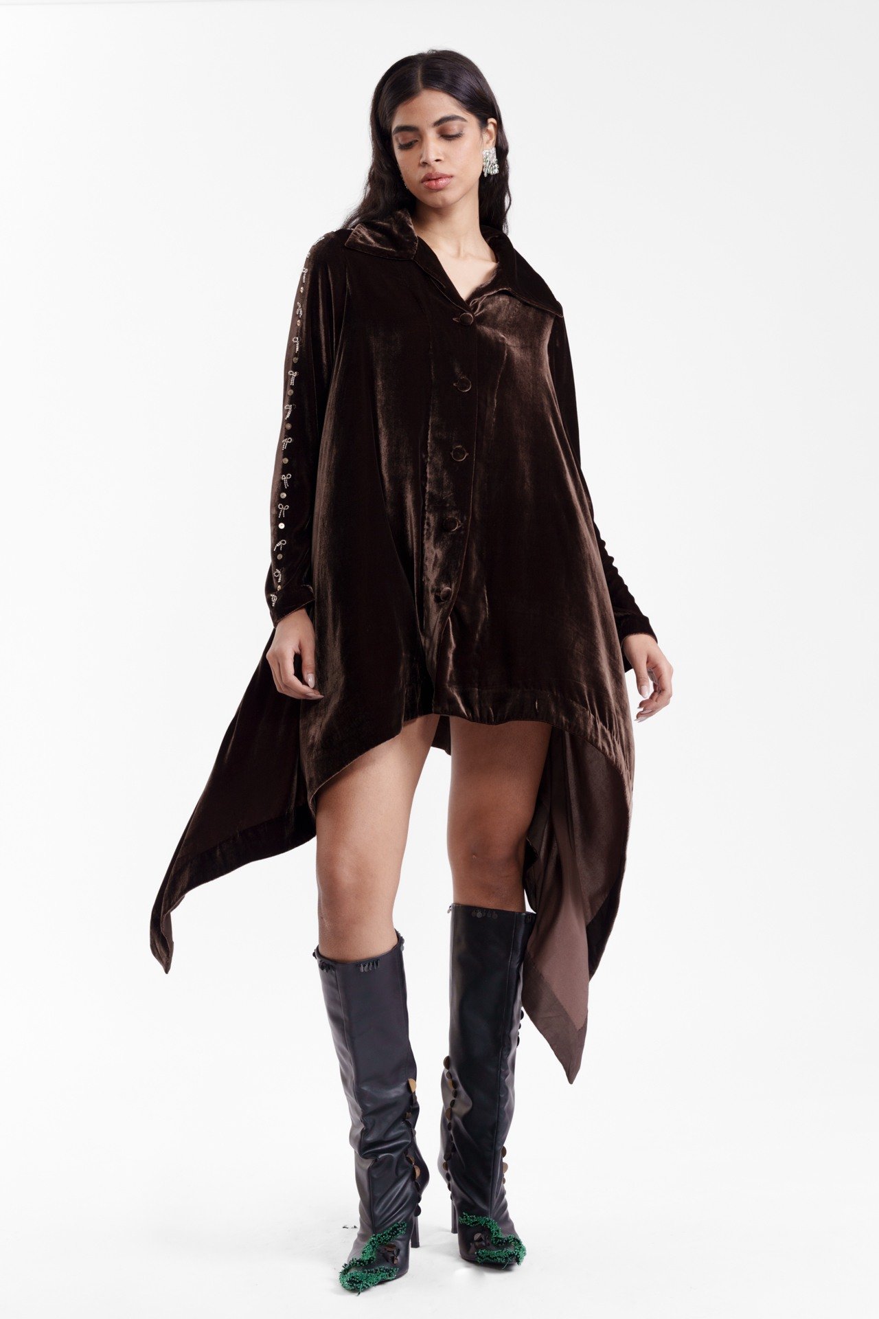 Sculpted Velvet Crop Top