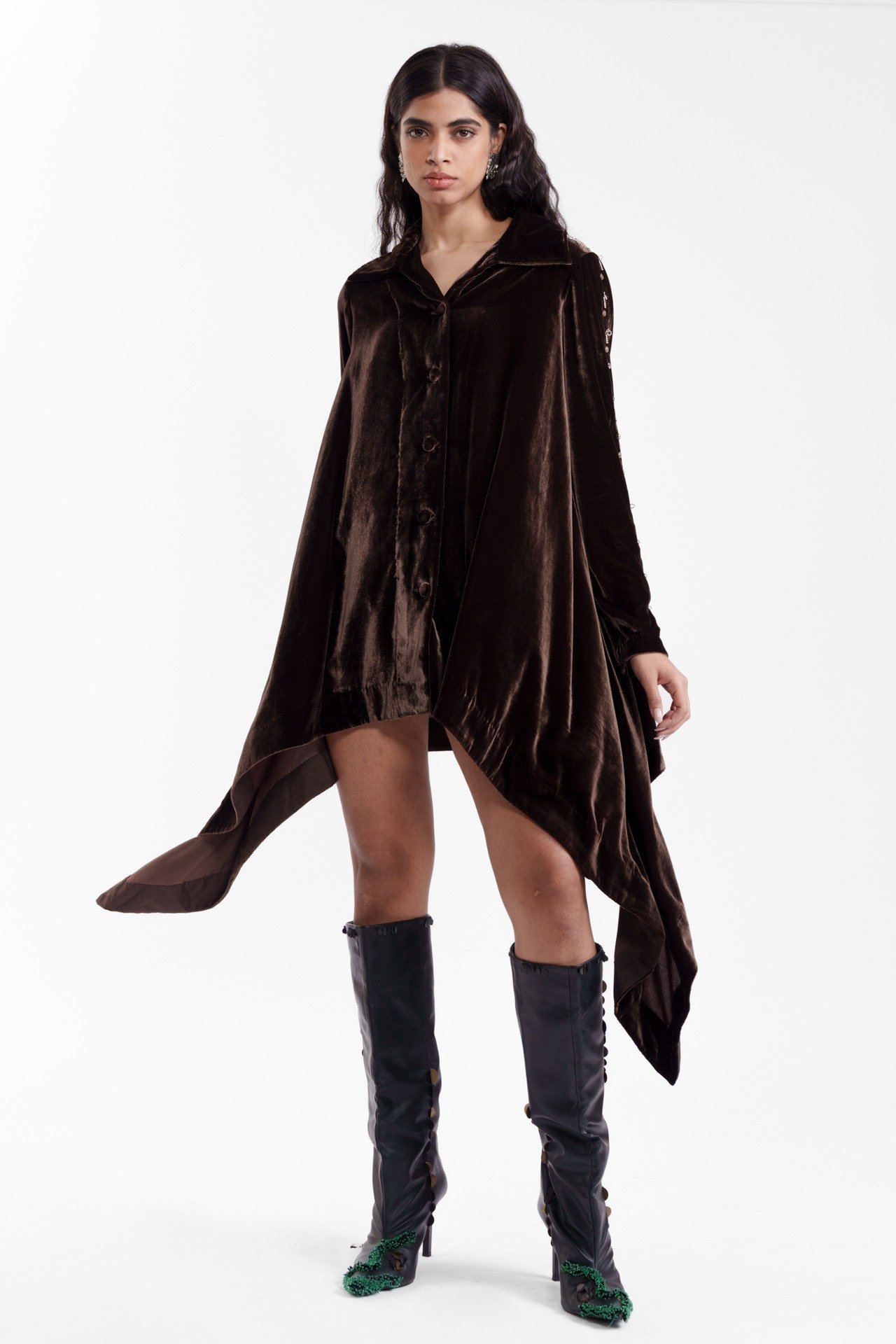 Sculpted Velvet Crop Top