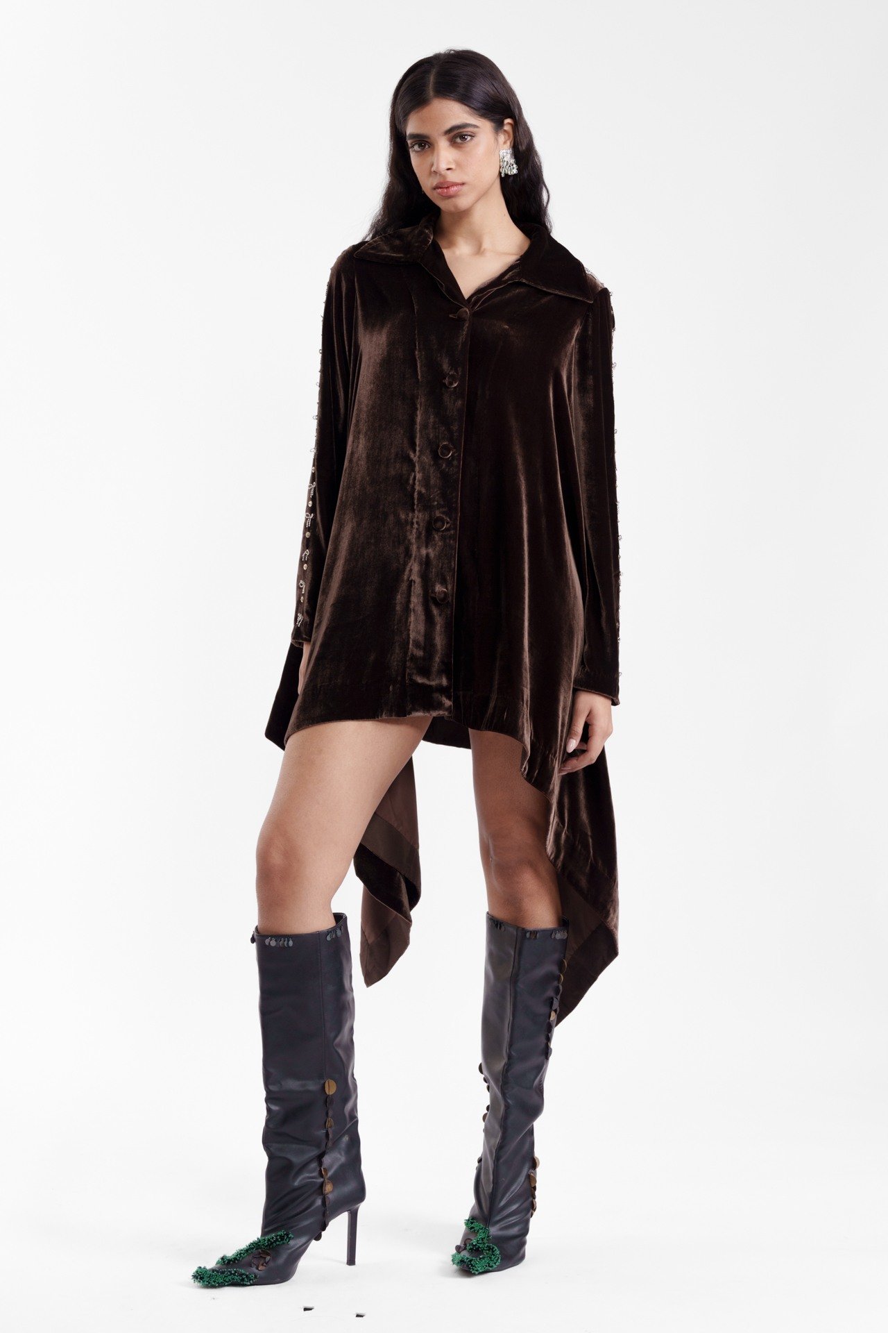 Sculpted Velvet Crop Top