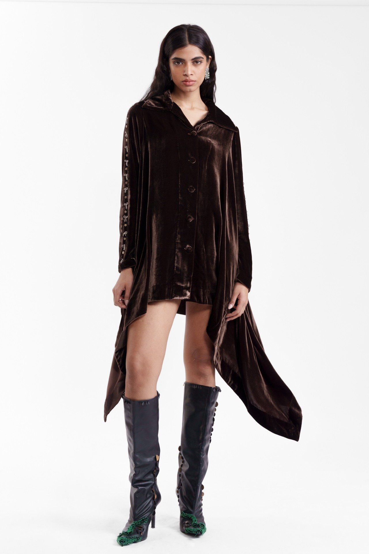 Sculpted Velvet Crop Top