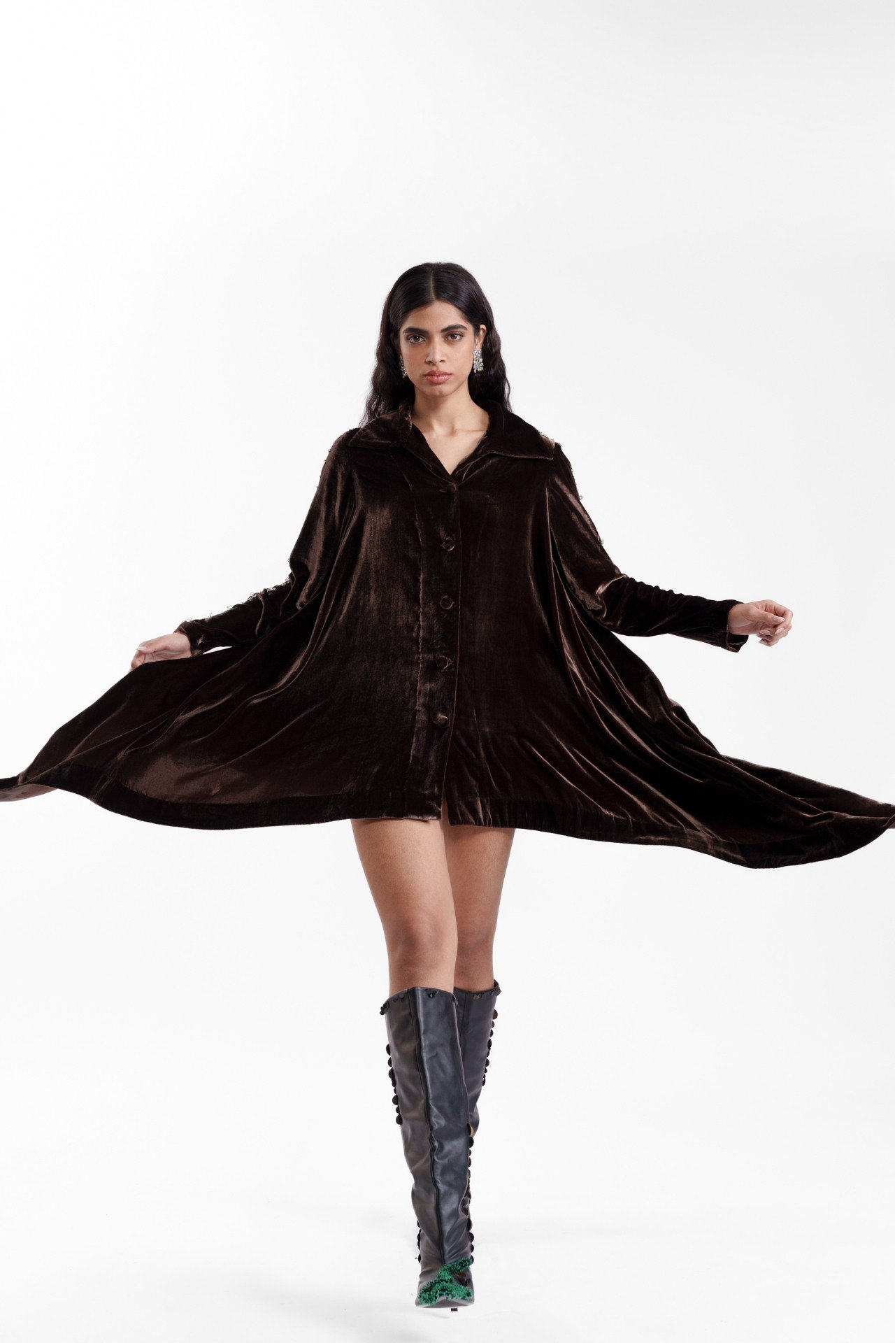 Sculpted Velvet Crop Top