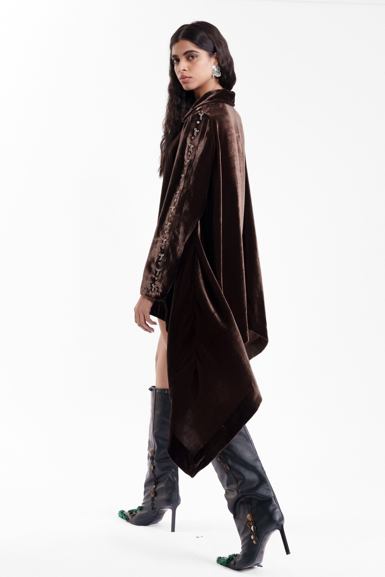 Sculpted Velvet Crop Top