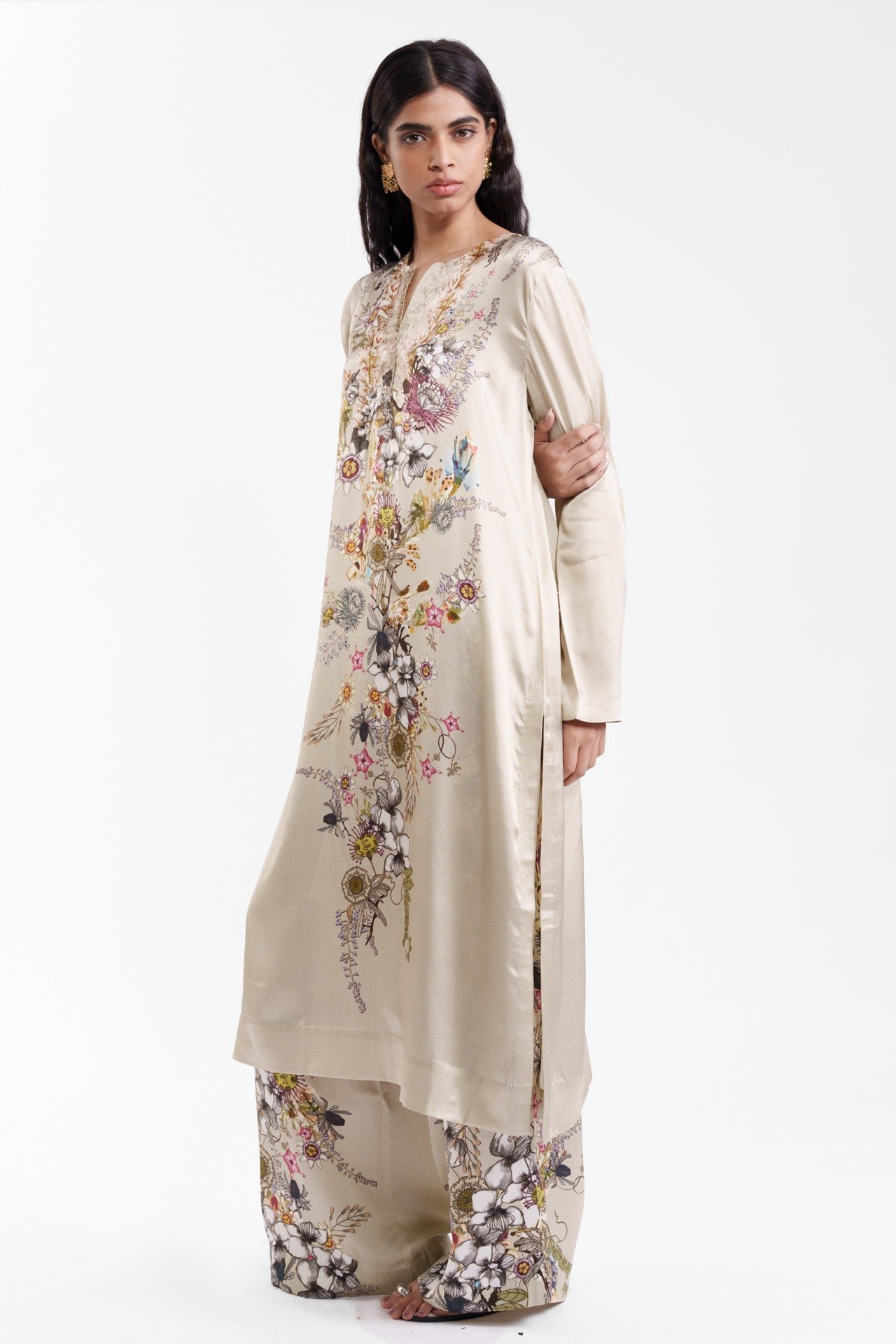 Printed Kurta and Trouser Set