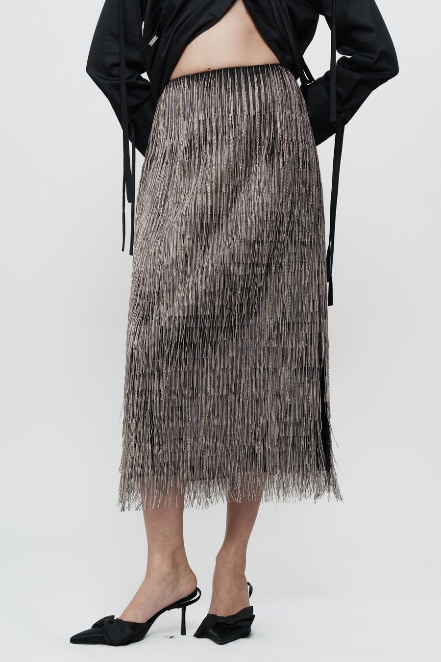 Short Shirt Dress with String Details