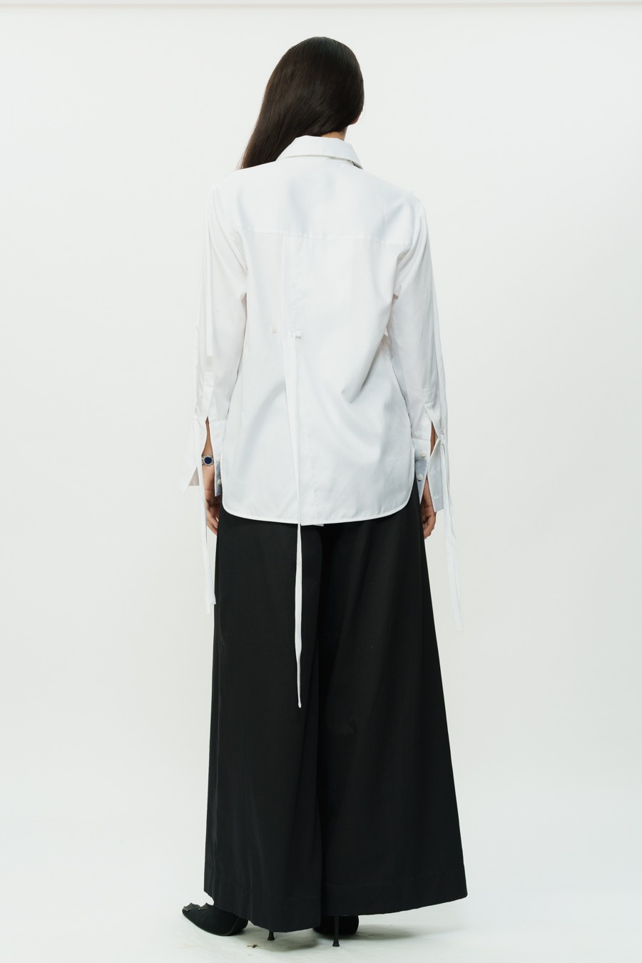 Black & White Shirt and Trouser with String Details
