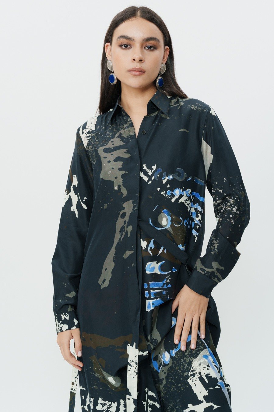 Printed Shirt Dress