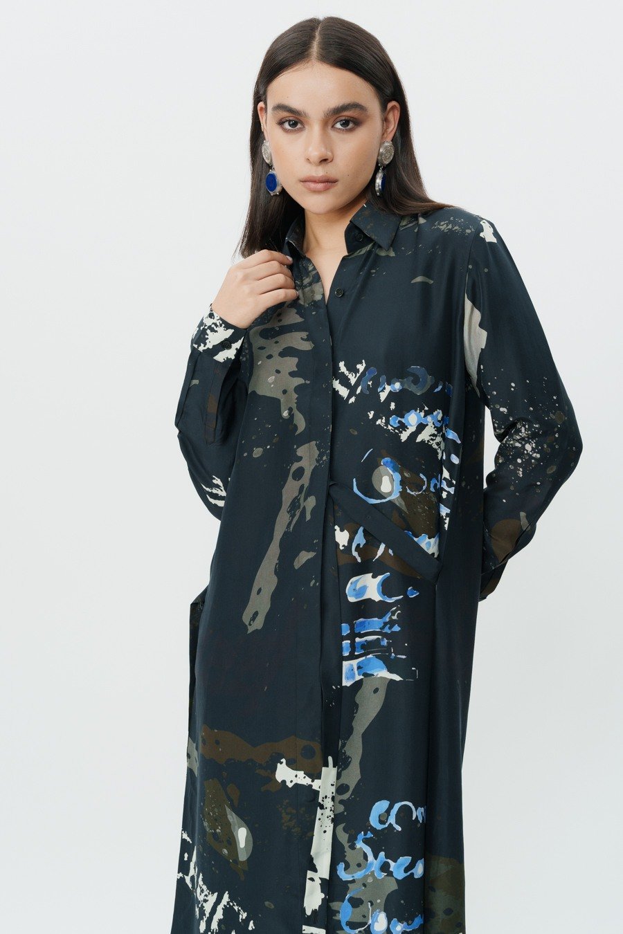 Printed Shirt Dress