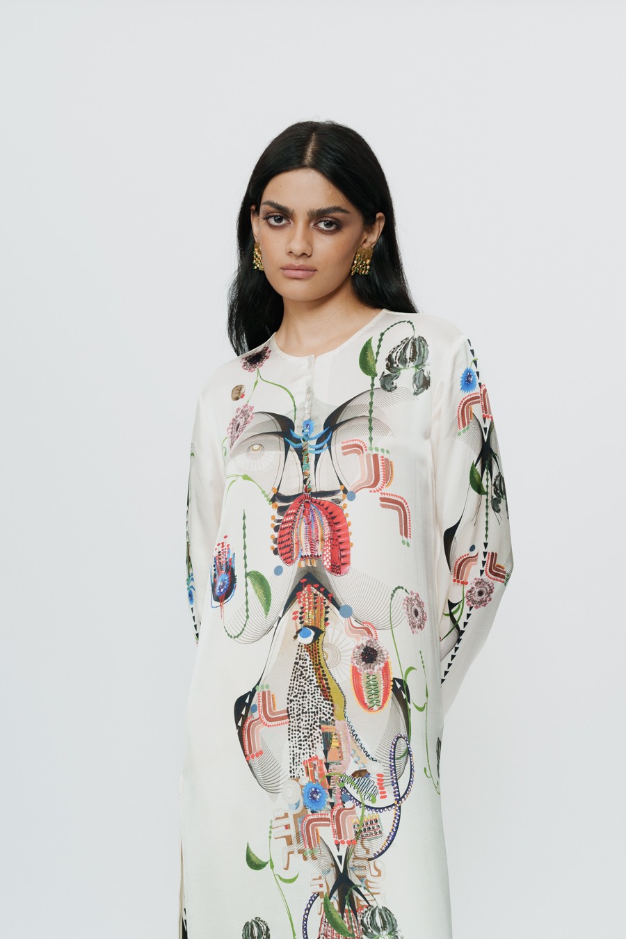 Astral Print Long Kurta with Trouser