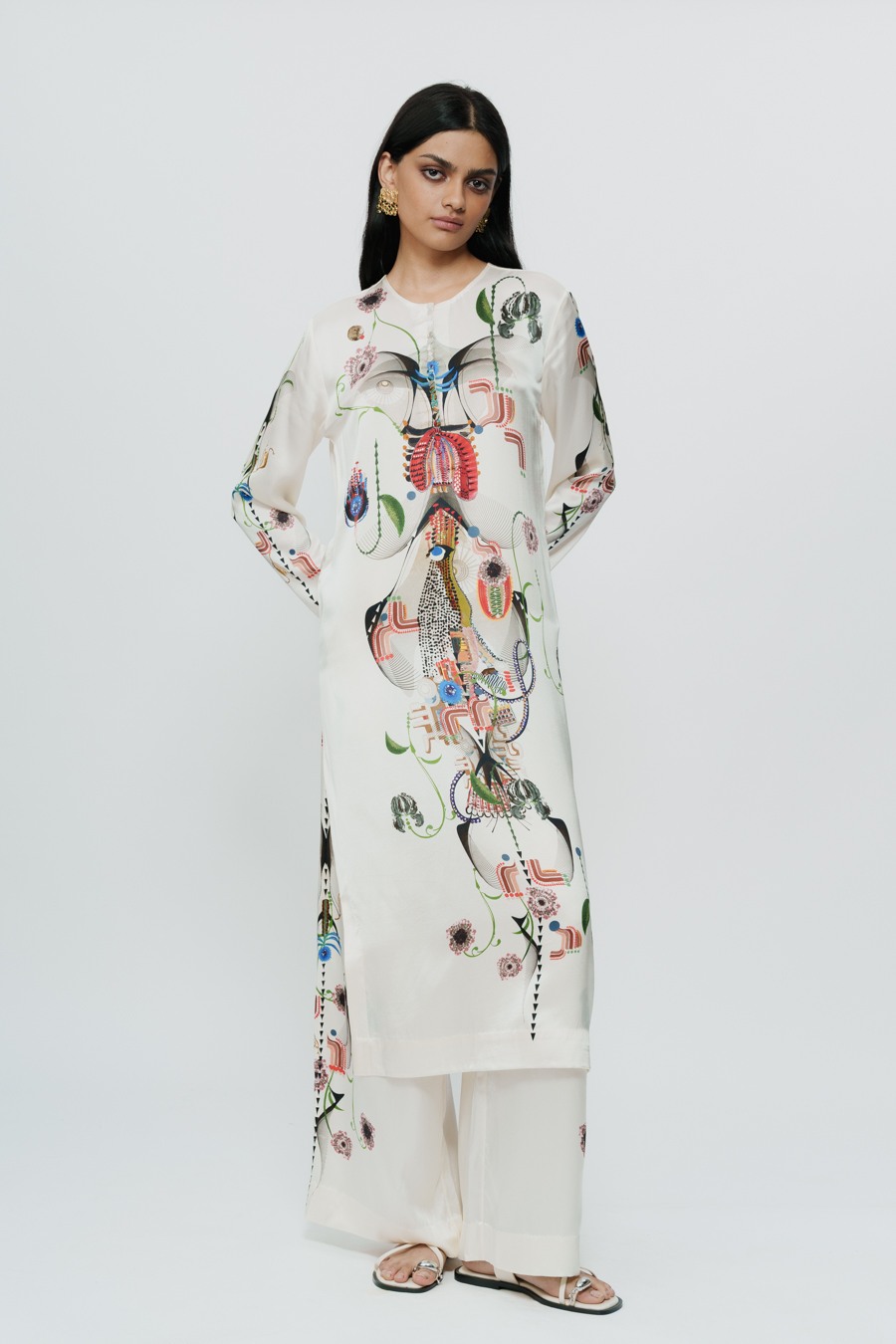 Astral Print Long Kurta with Trouser