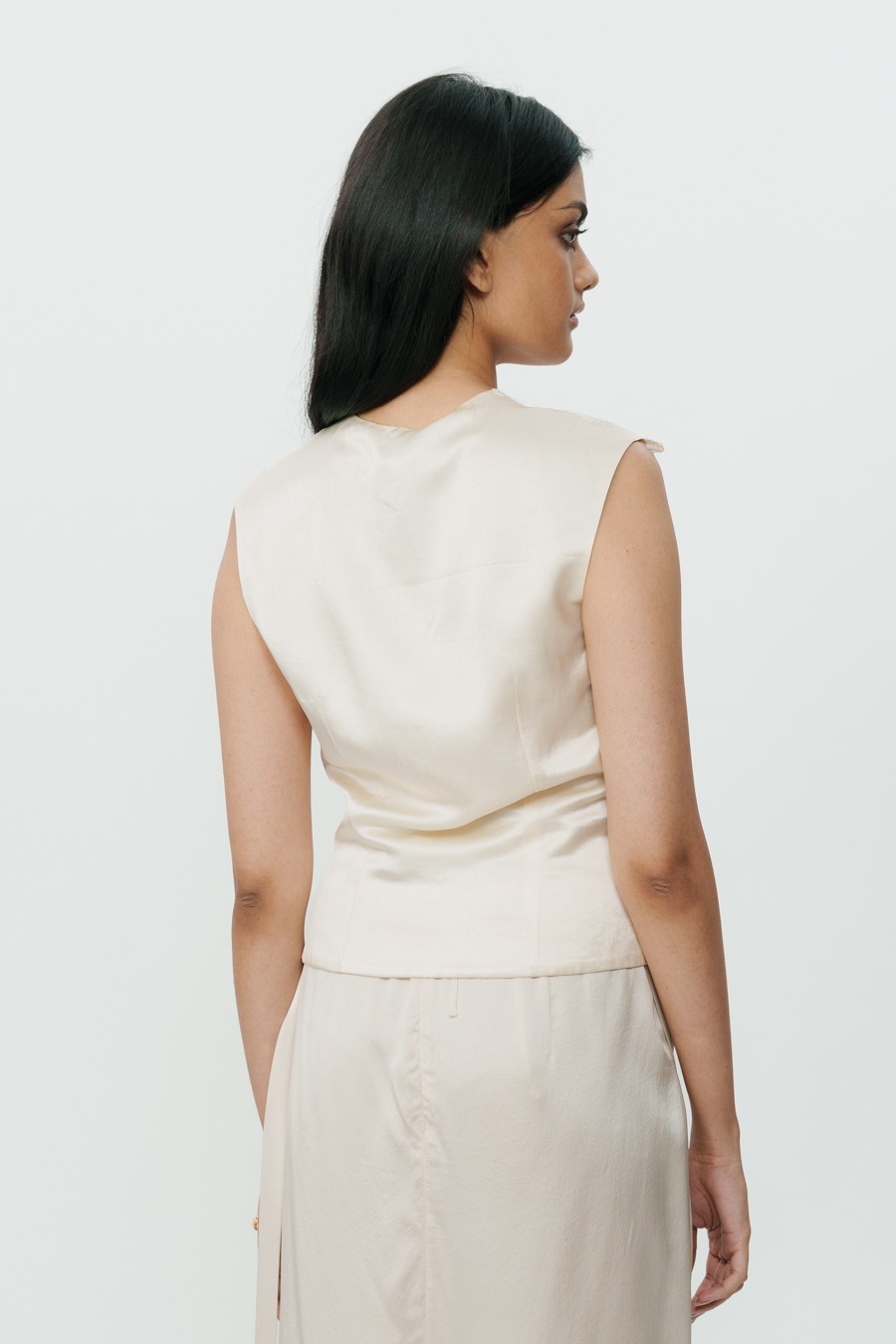 Ivory Lace Chikankari Skirt