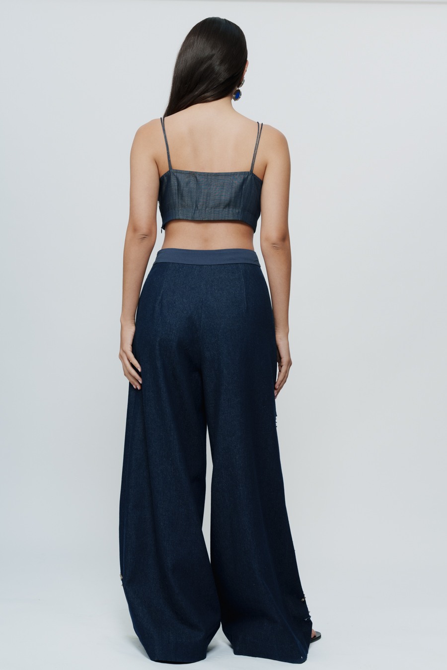 Hand Embroidered Mirrorwork Denim