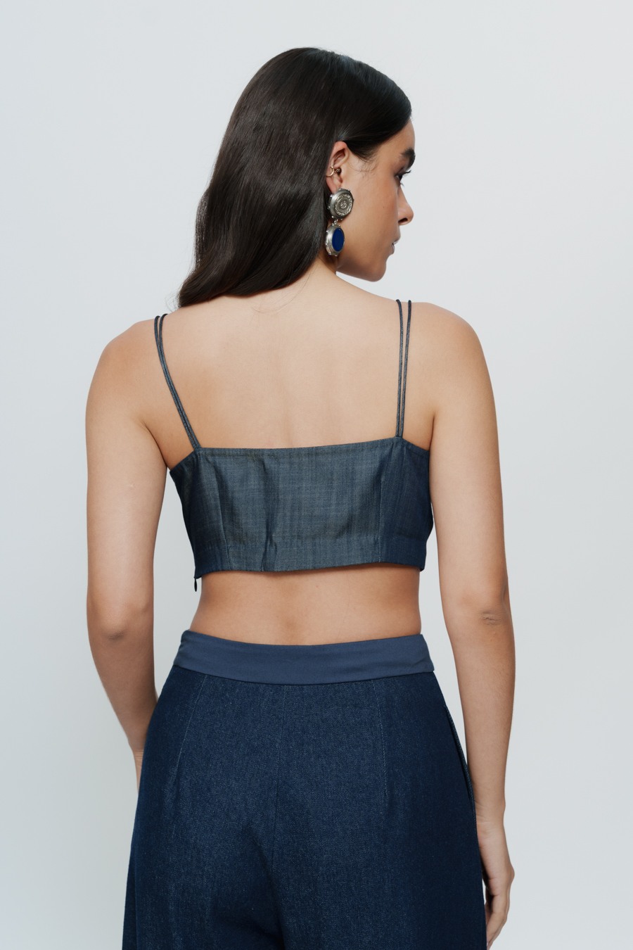 Hand Embroidered Threadwork Crop Top