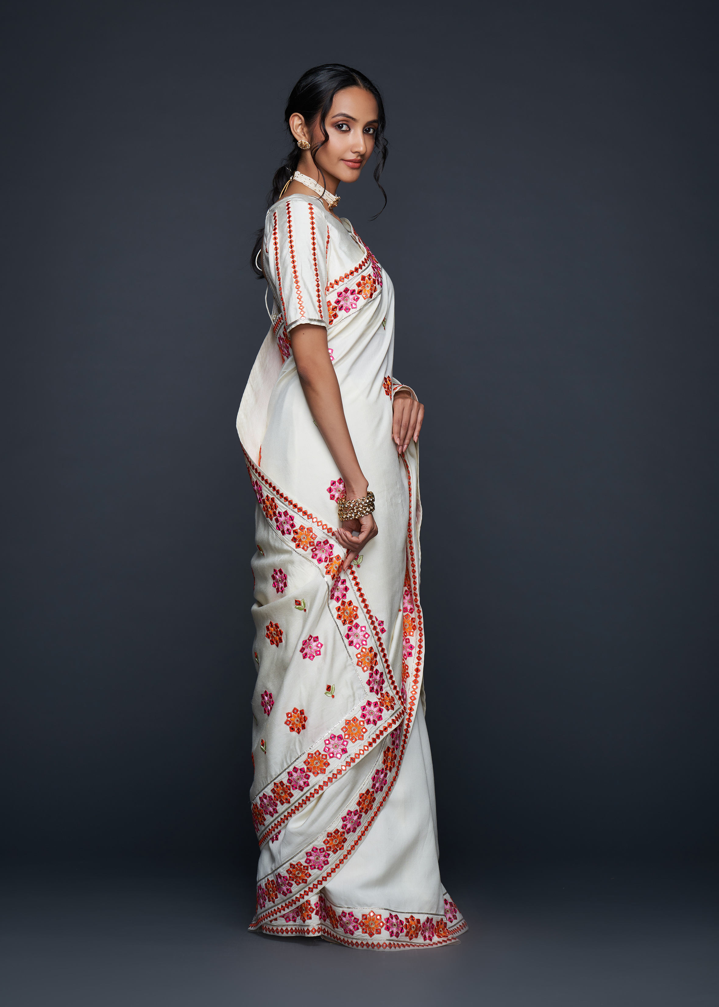 Off-White Zoya Saree