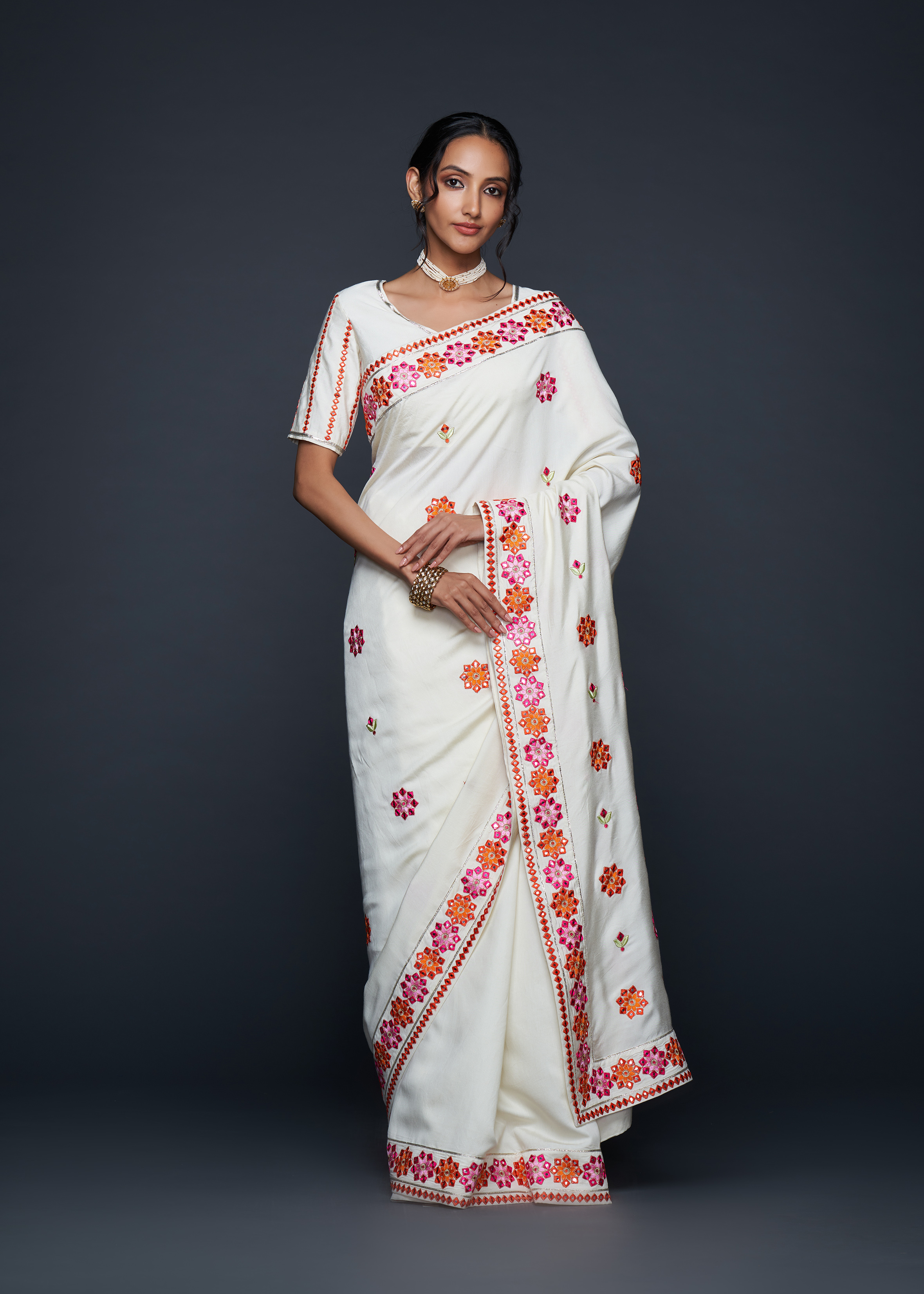 Off-White Zoya Saree