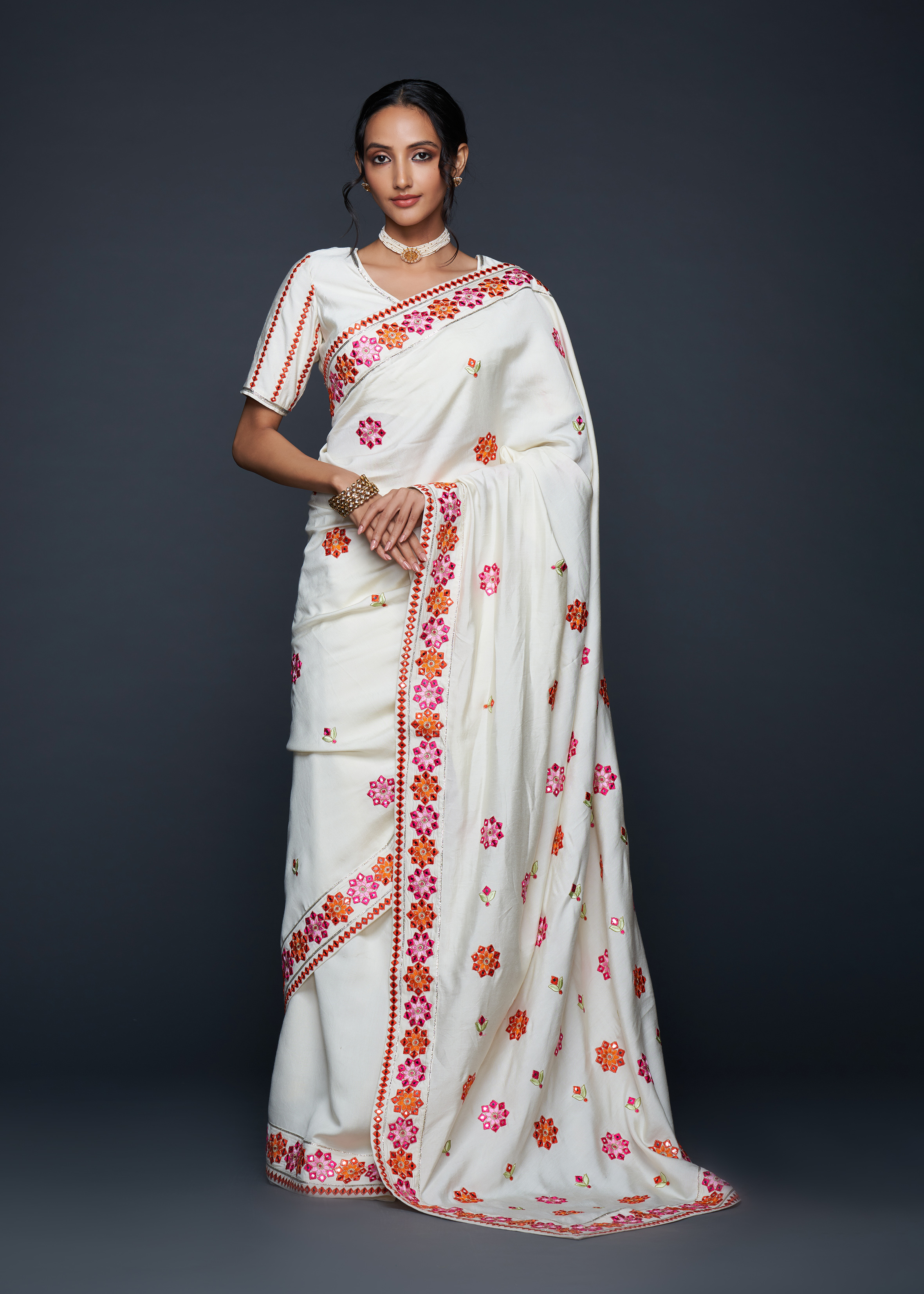 Off-White Zoya Saree