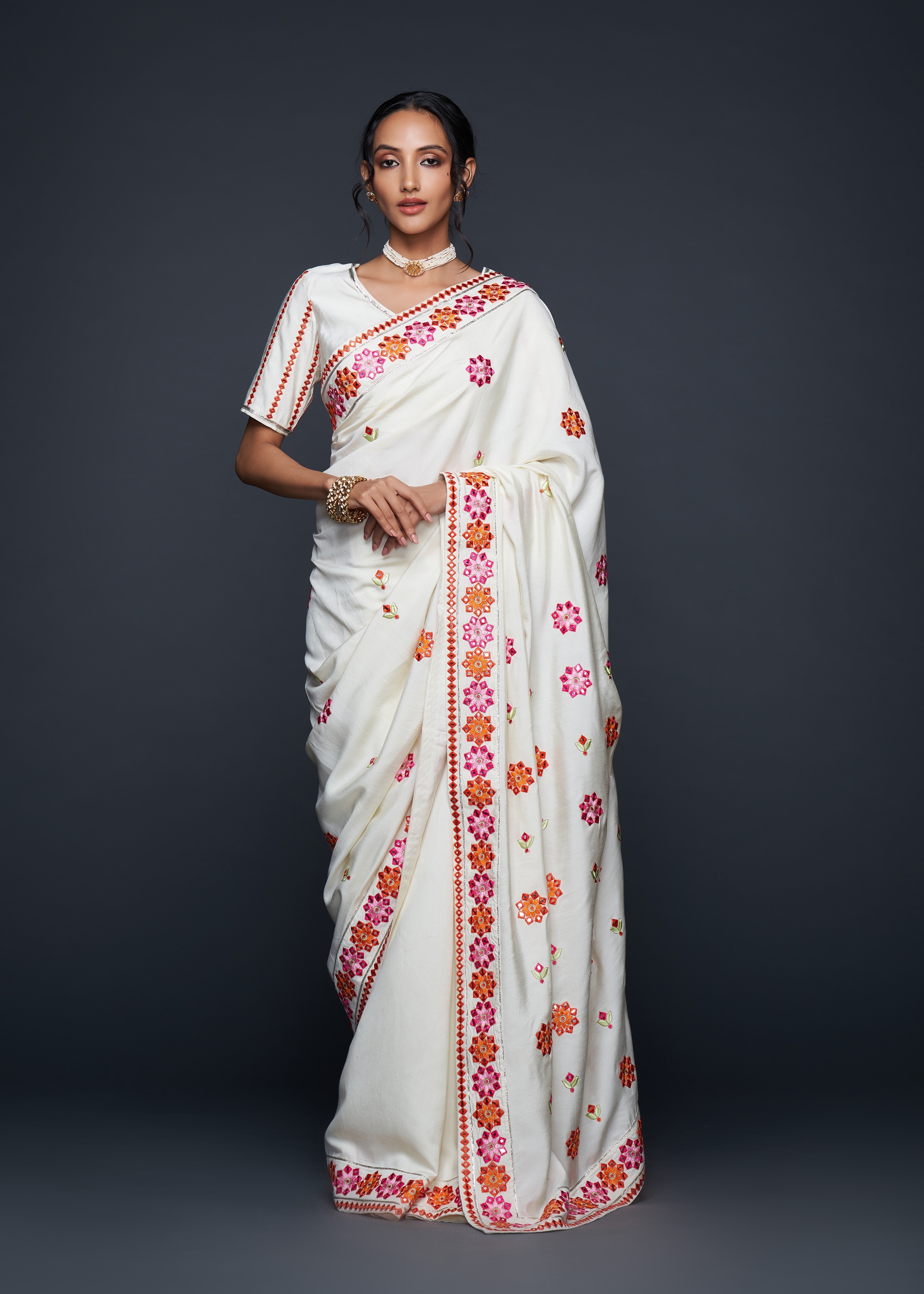 Off-White Zoya Saree