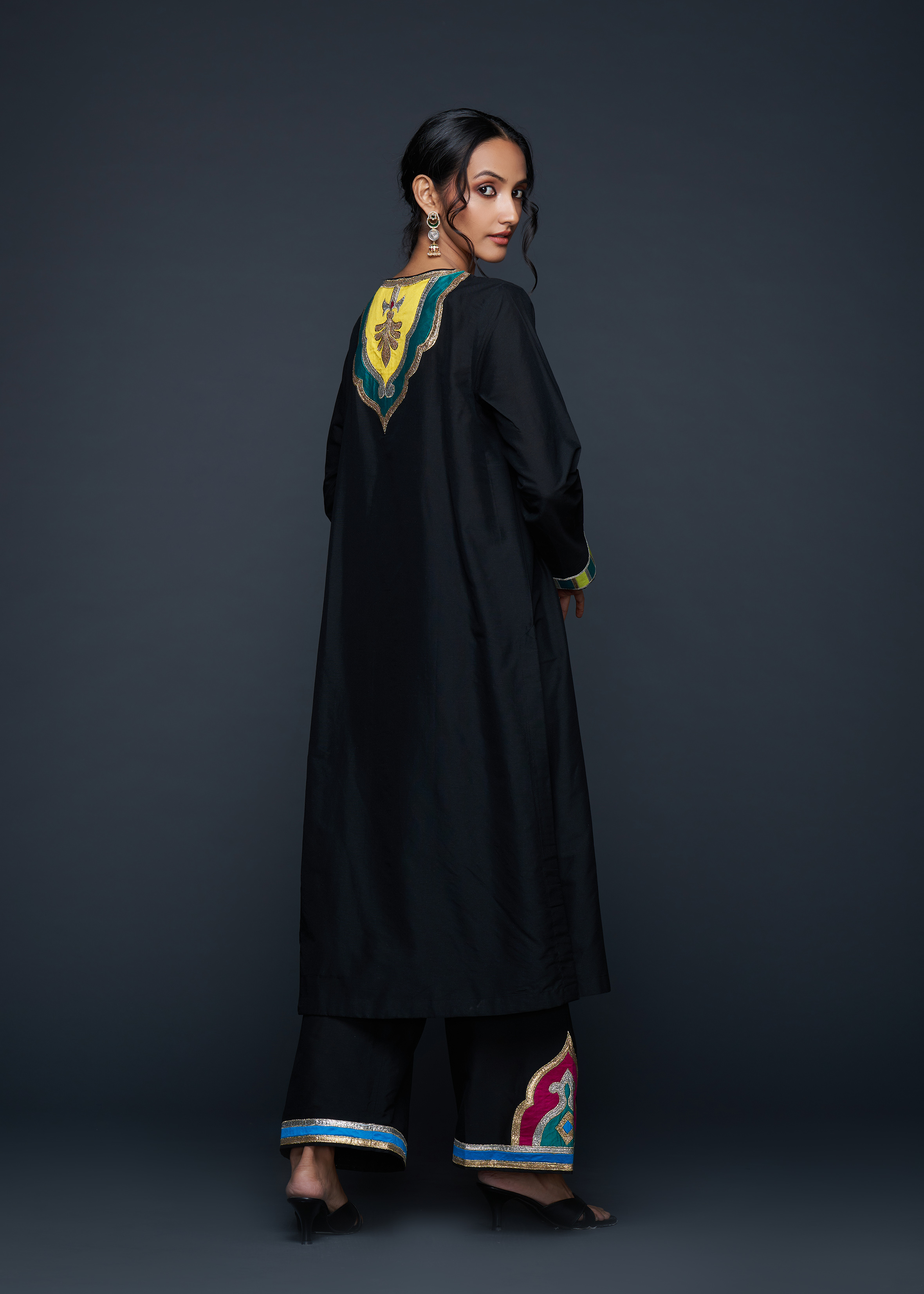 Black Gota Architecture Kurta