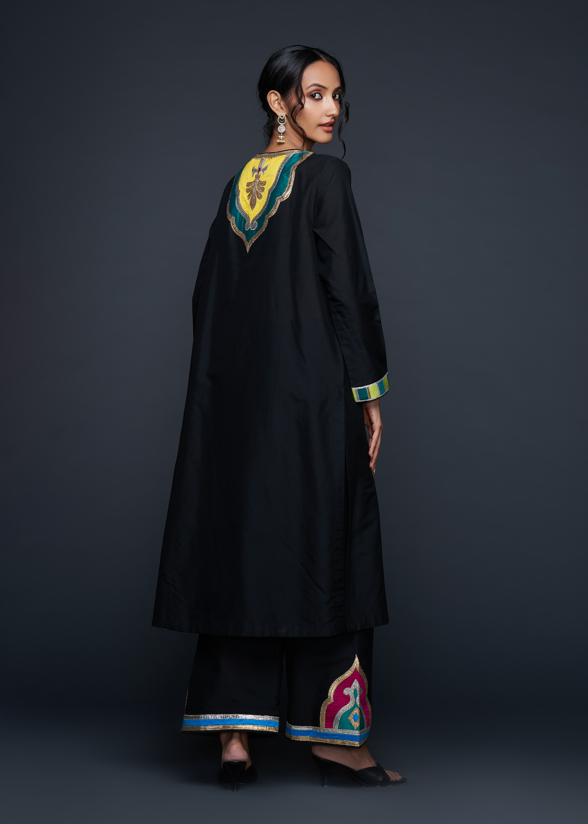 Black Gota Architecture Kurta