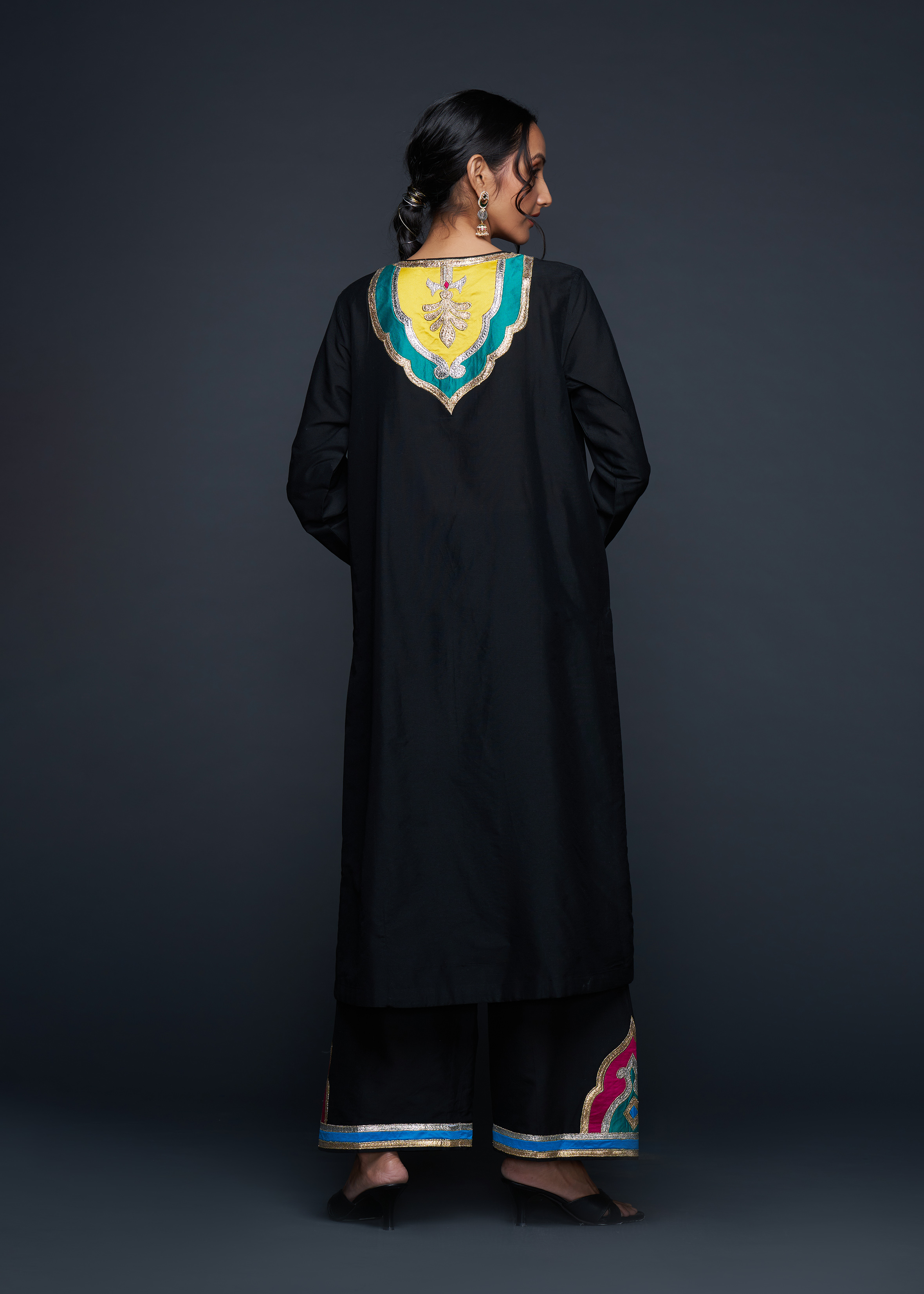 Black Gota Architecture Kurta