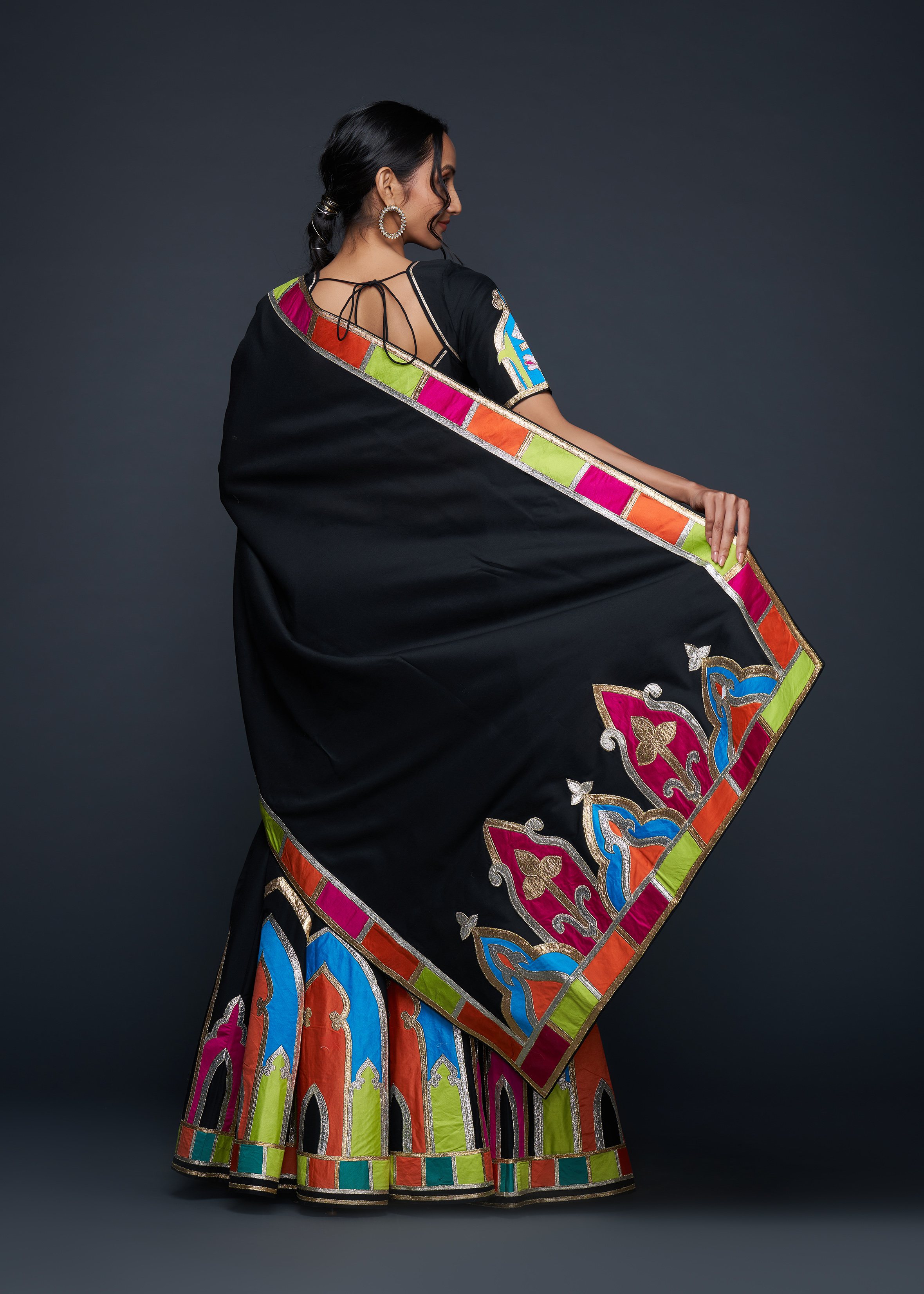 Black Gota Architecture Dupatta