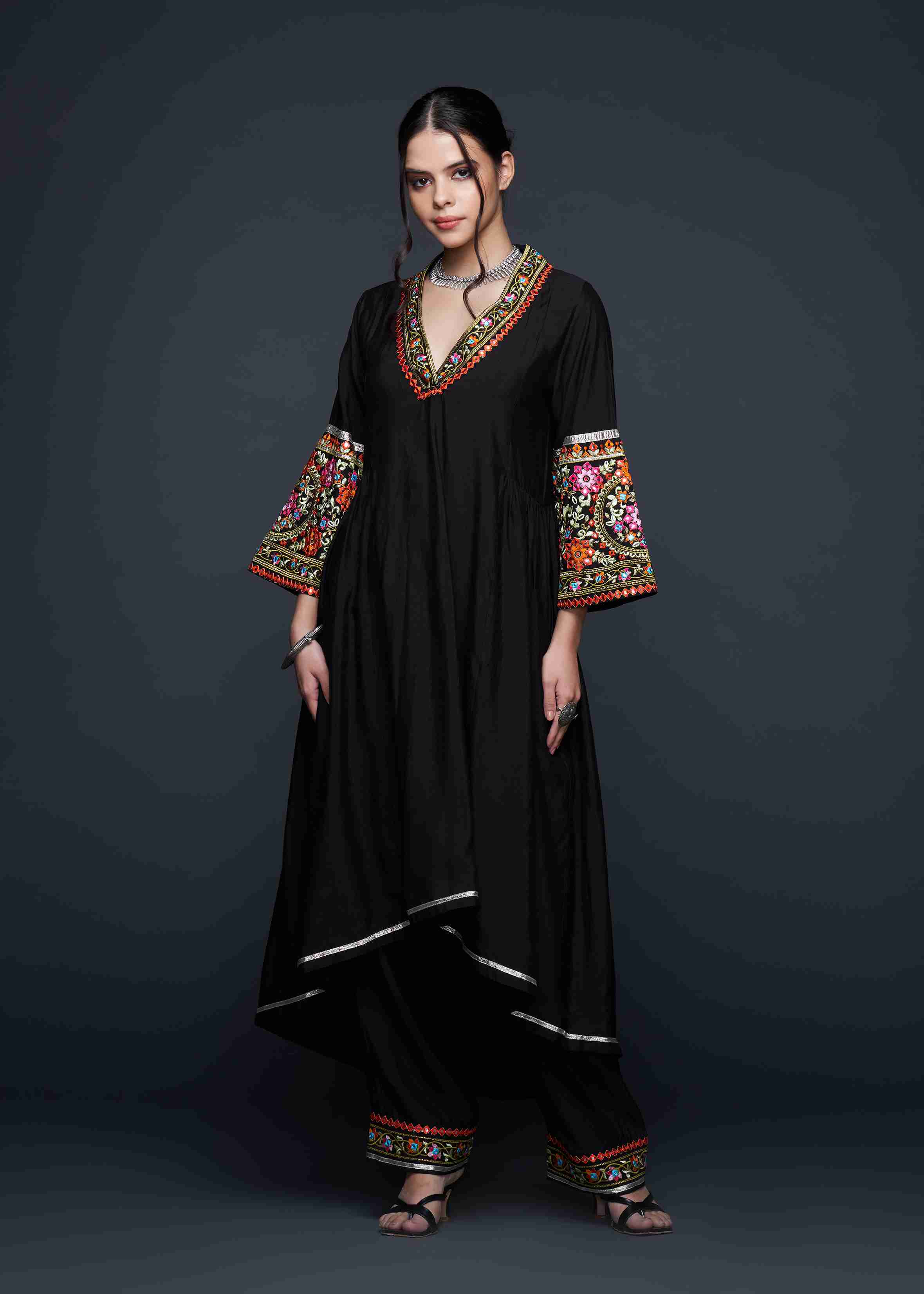 Black Zoya Gathered Tunic