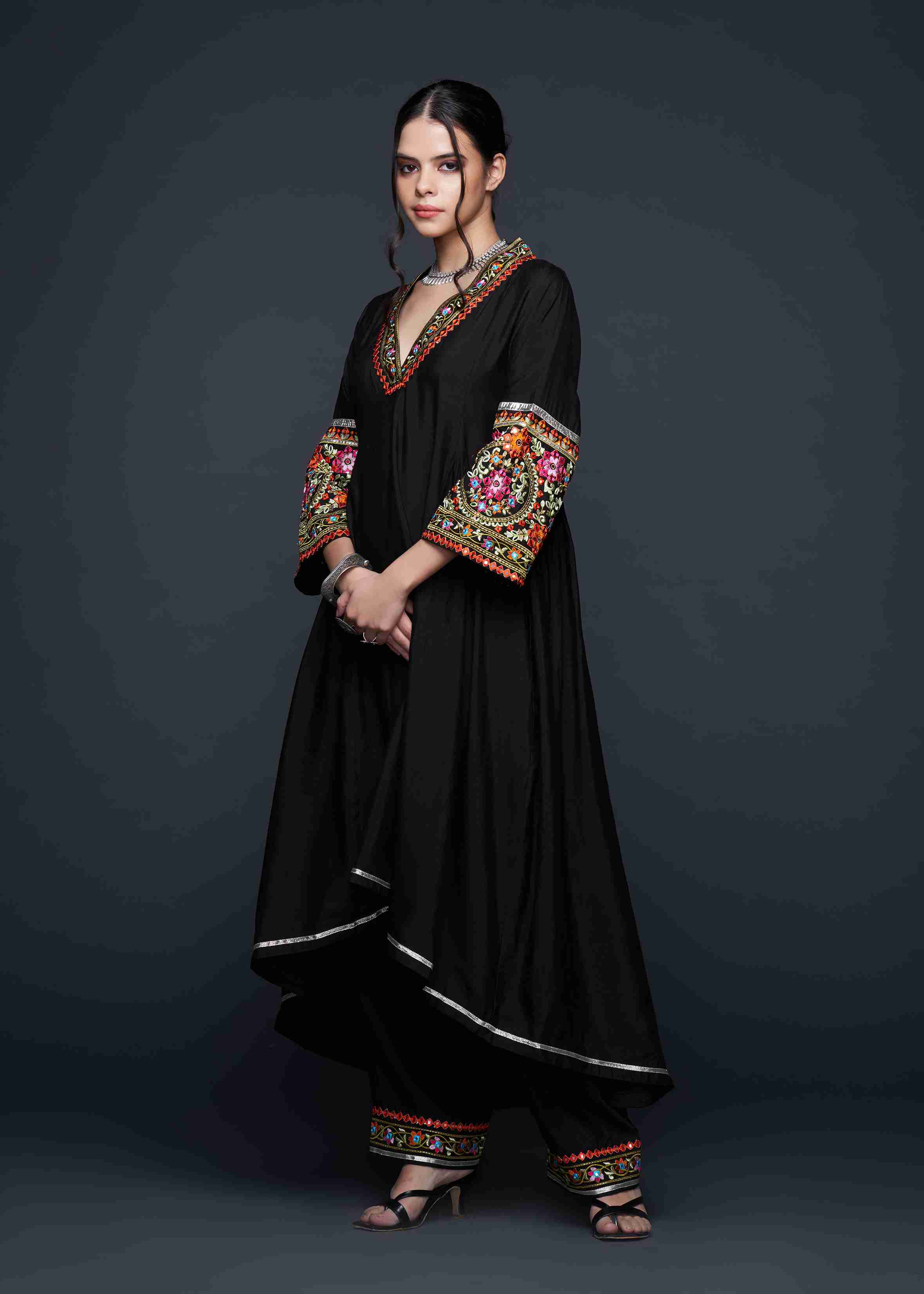 Black Zoya Gathered Tunic