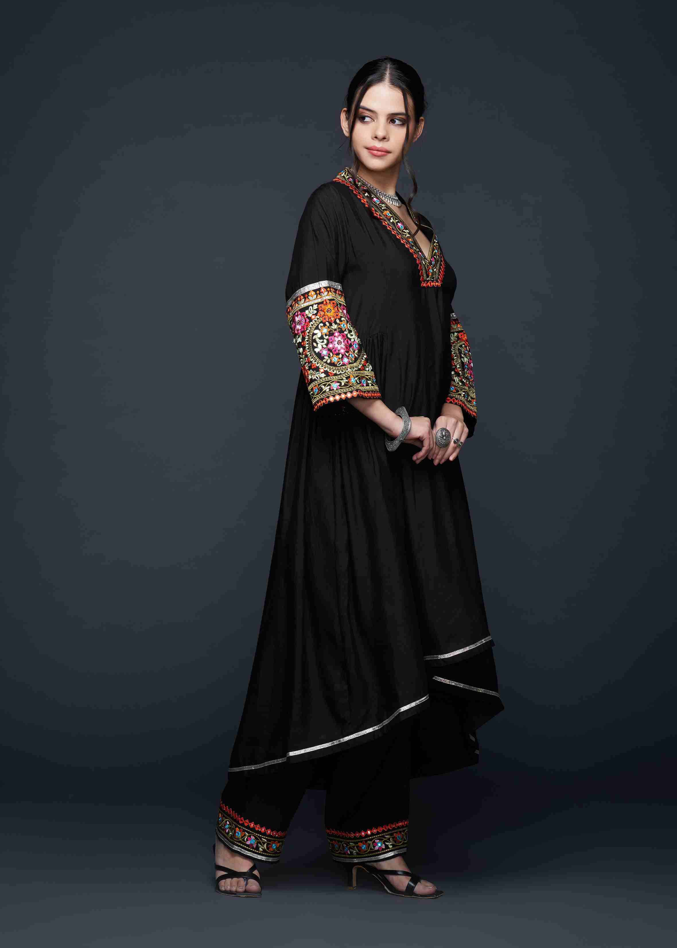 Black Zoya Gathered Tunic