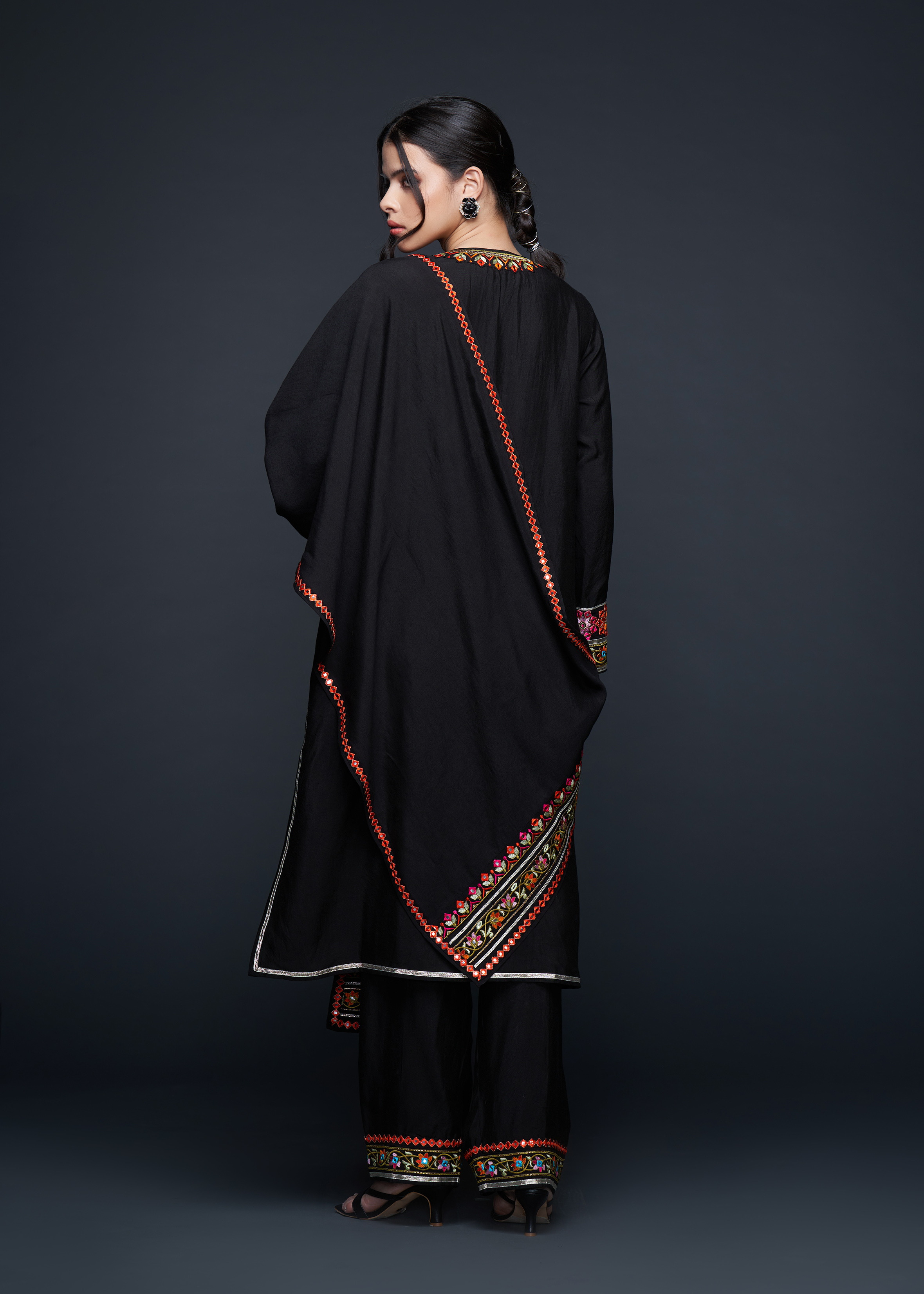 Black Zoya Dupatta