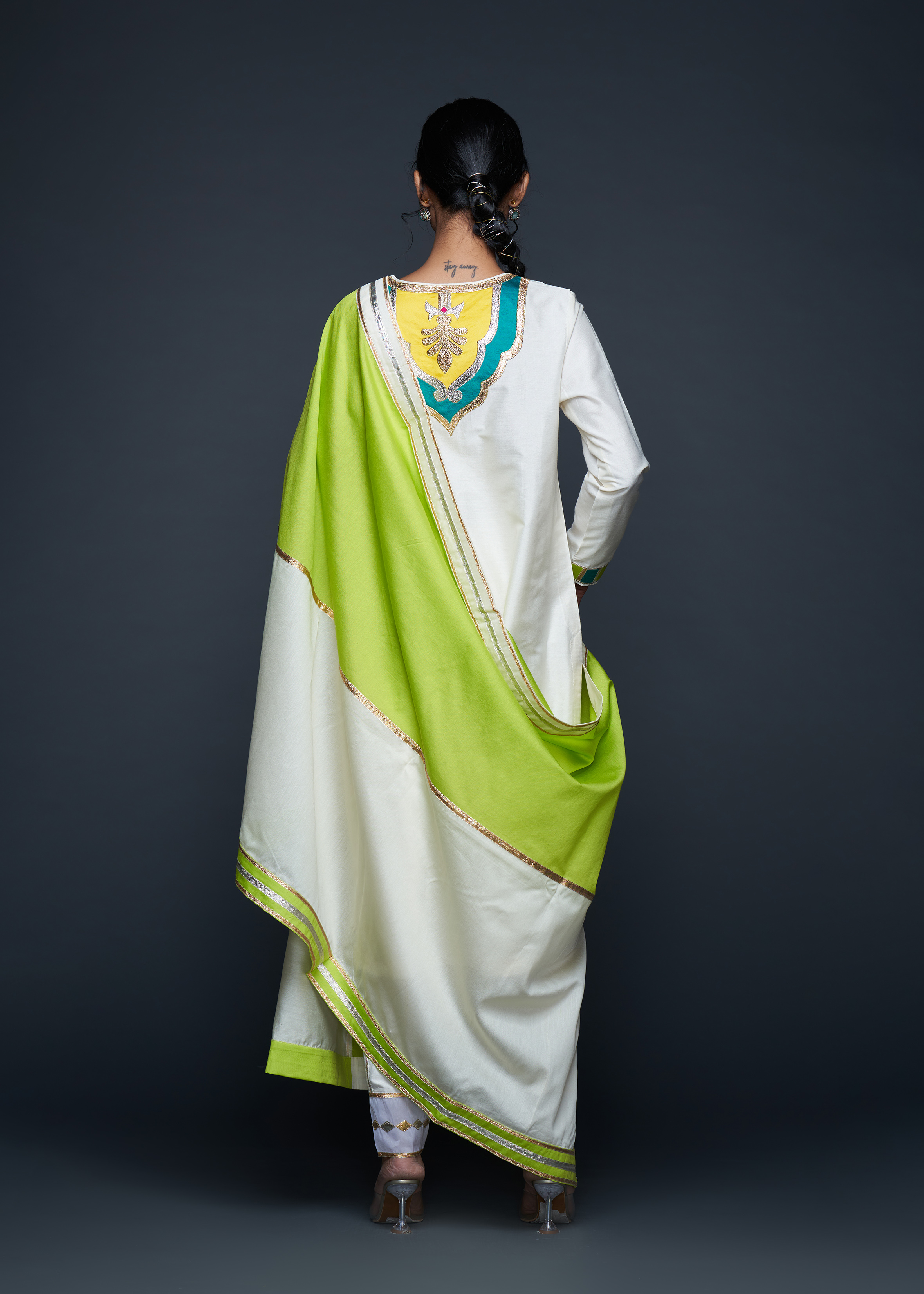 Off-White Gota Architecture Dupatta