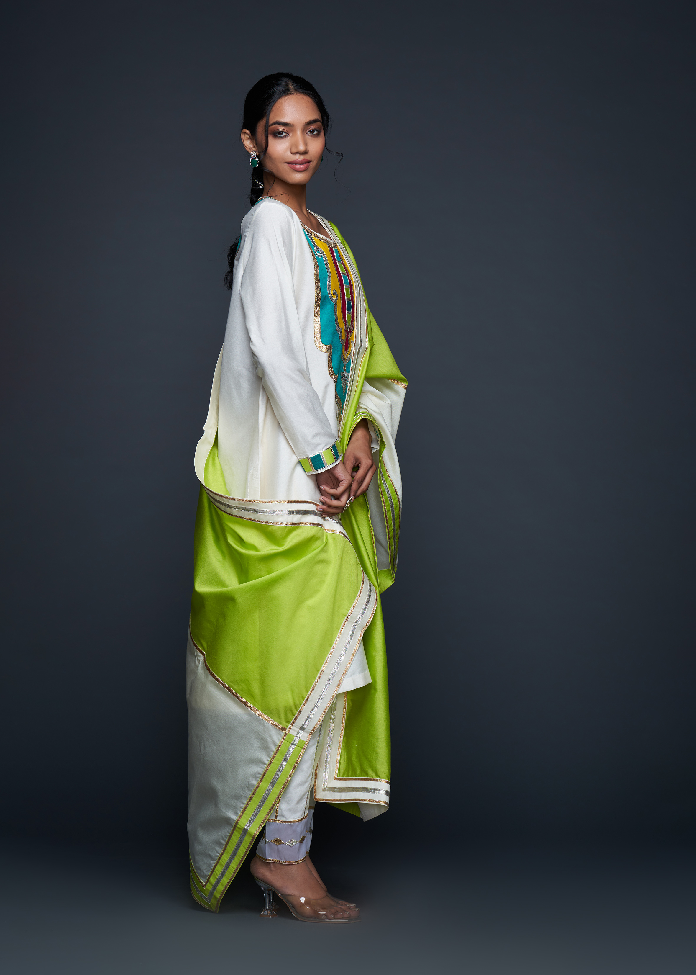 Off-White Gota Architecture Dupatta