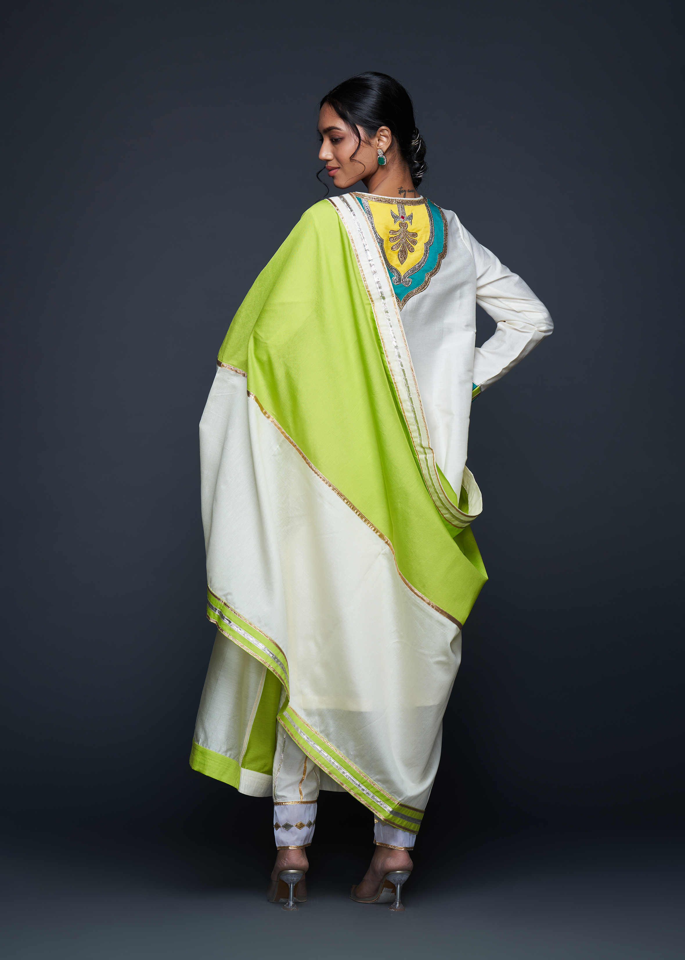 Off-White Gota Architecture Dupatta