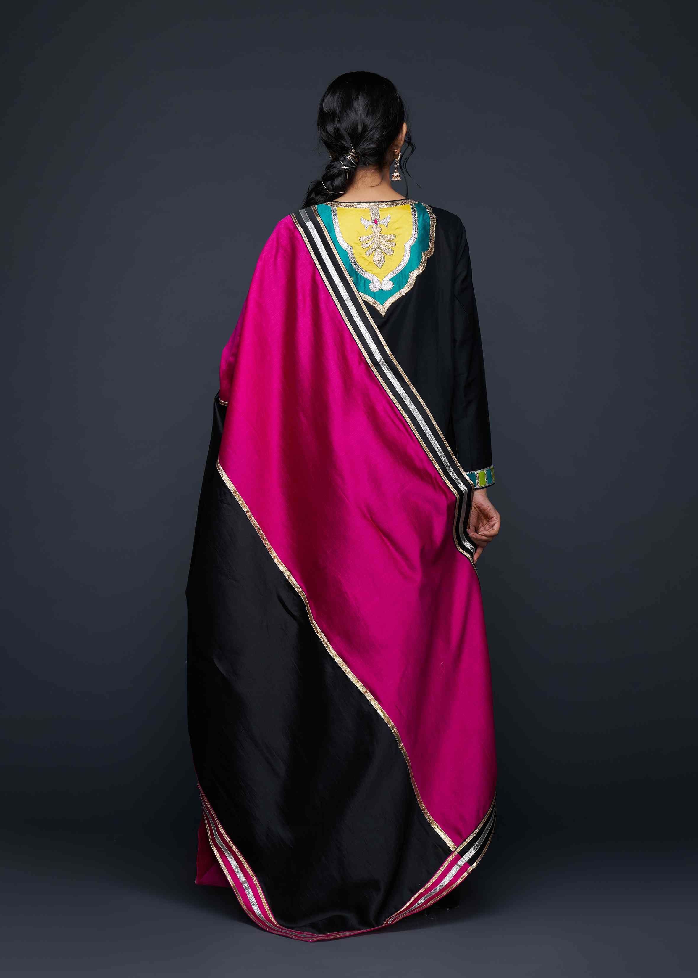 Black Gota Architecture Dupatta