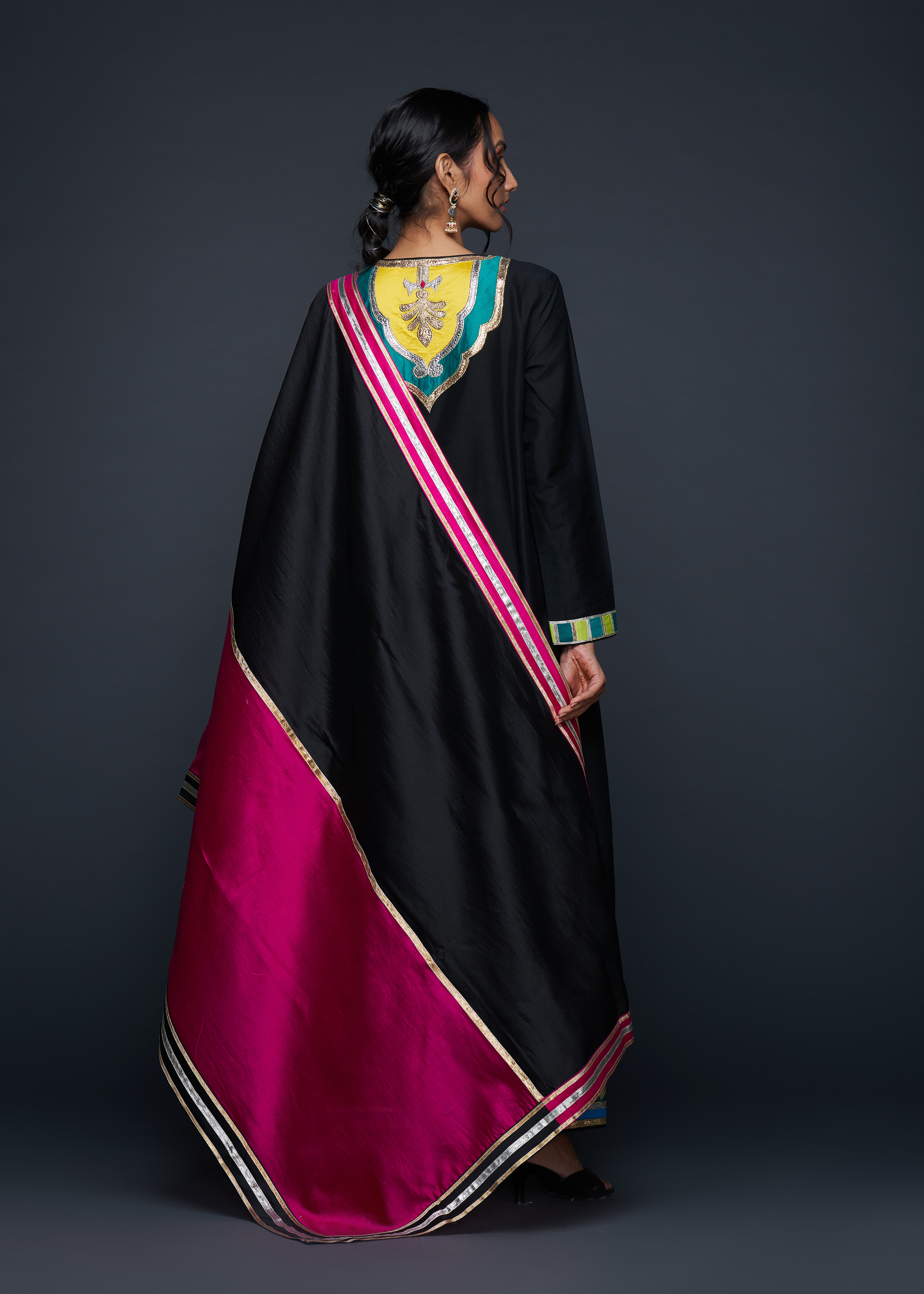 Black Gota Architecture Dupatta