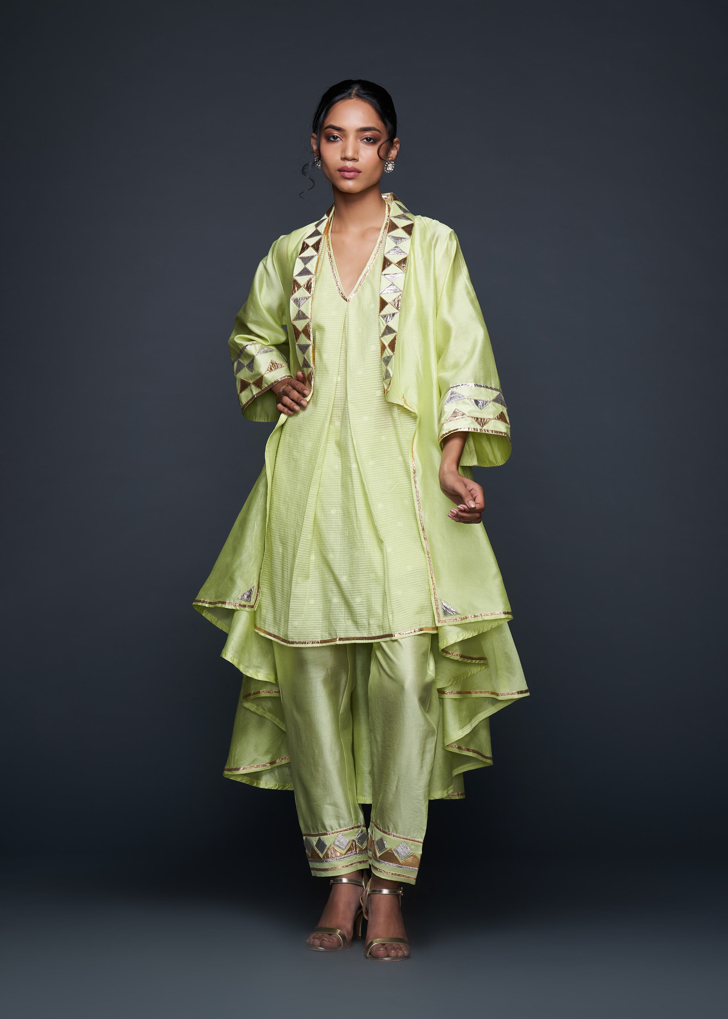 Pista Green Gota Coat Set