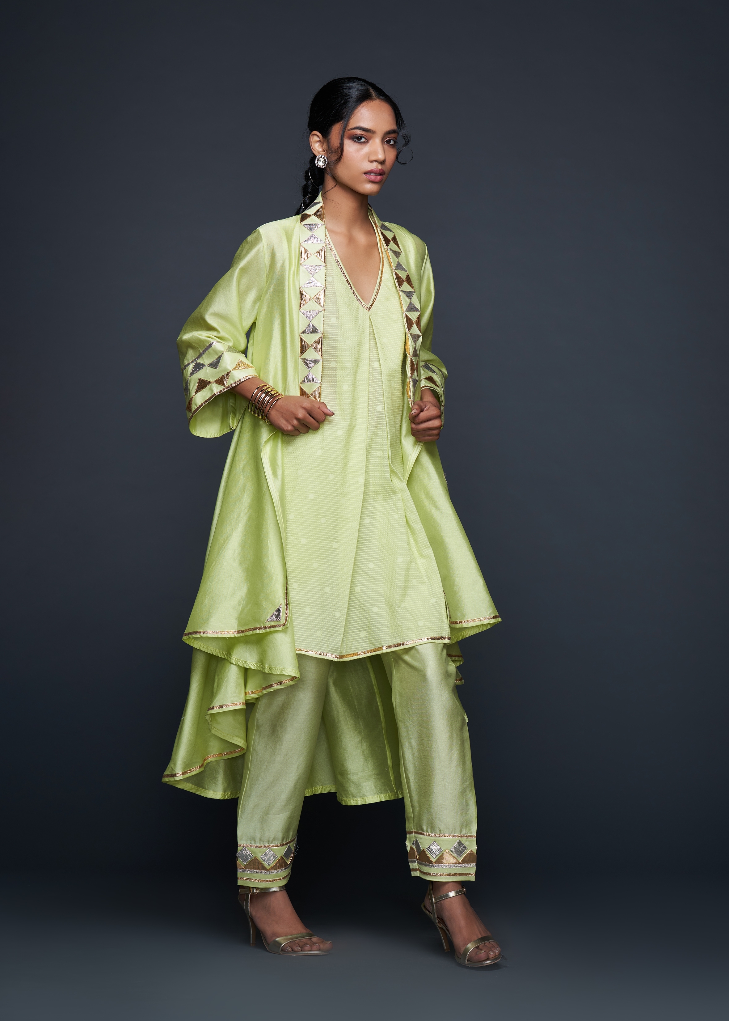 Pista Green Gota Coat Set