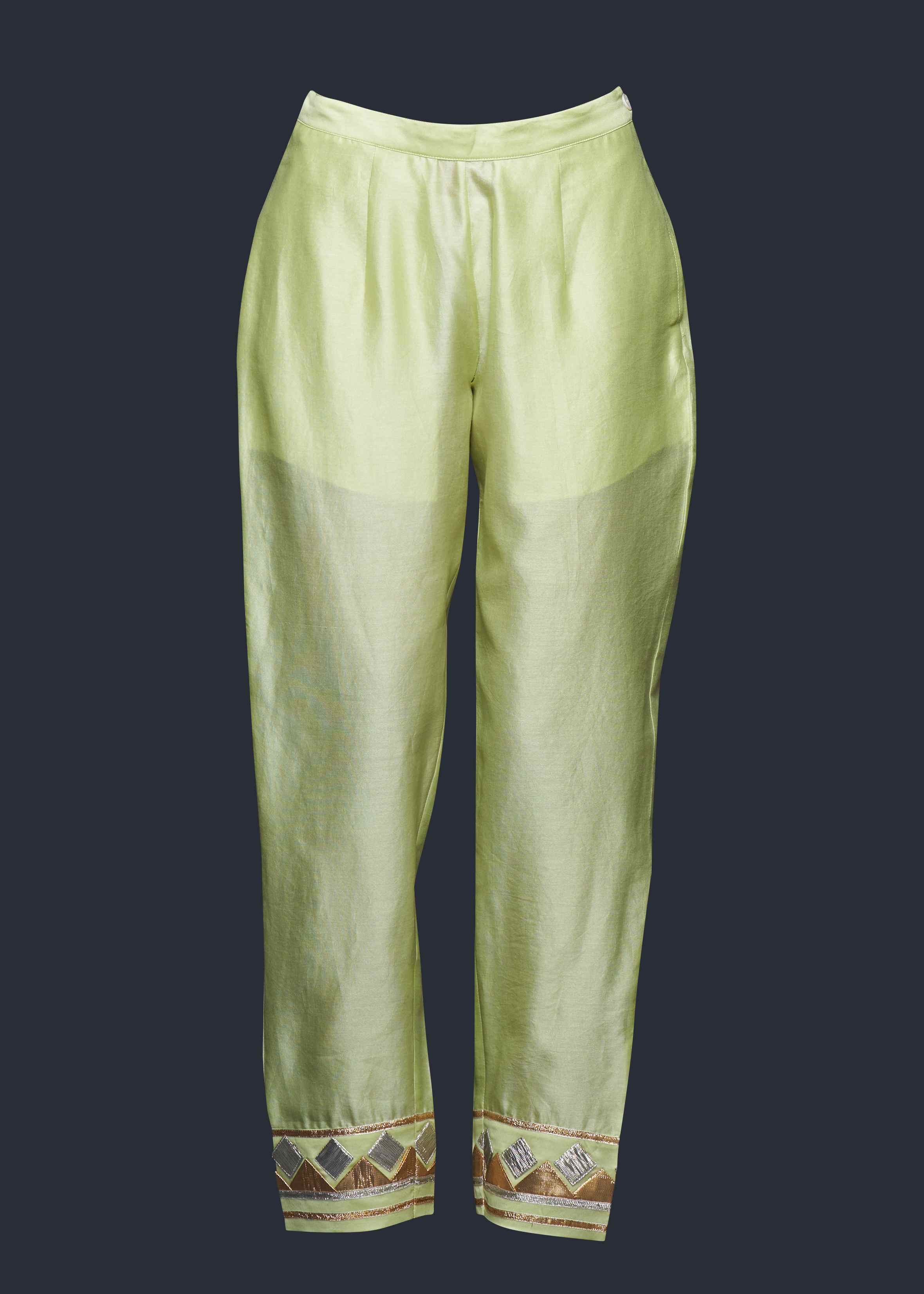 Pista Green Gota Pencil Pant