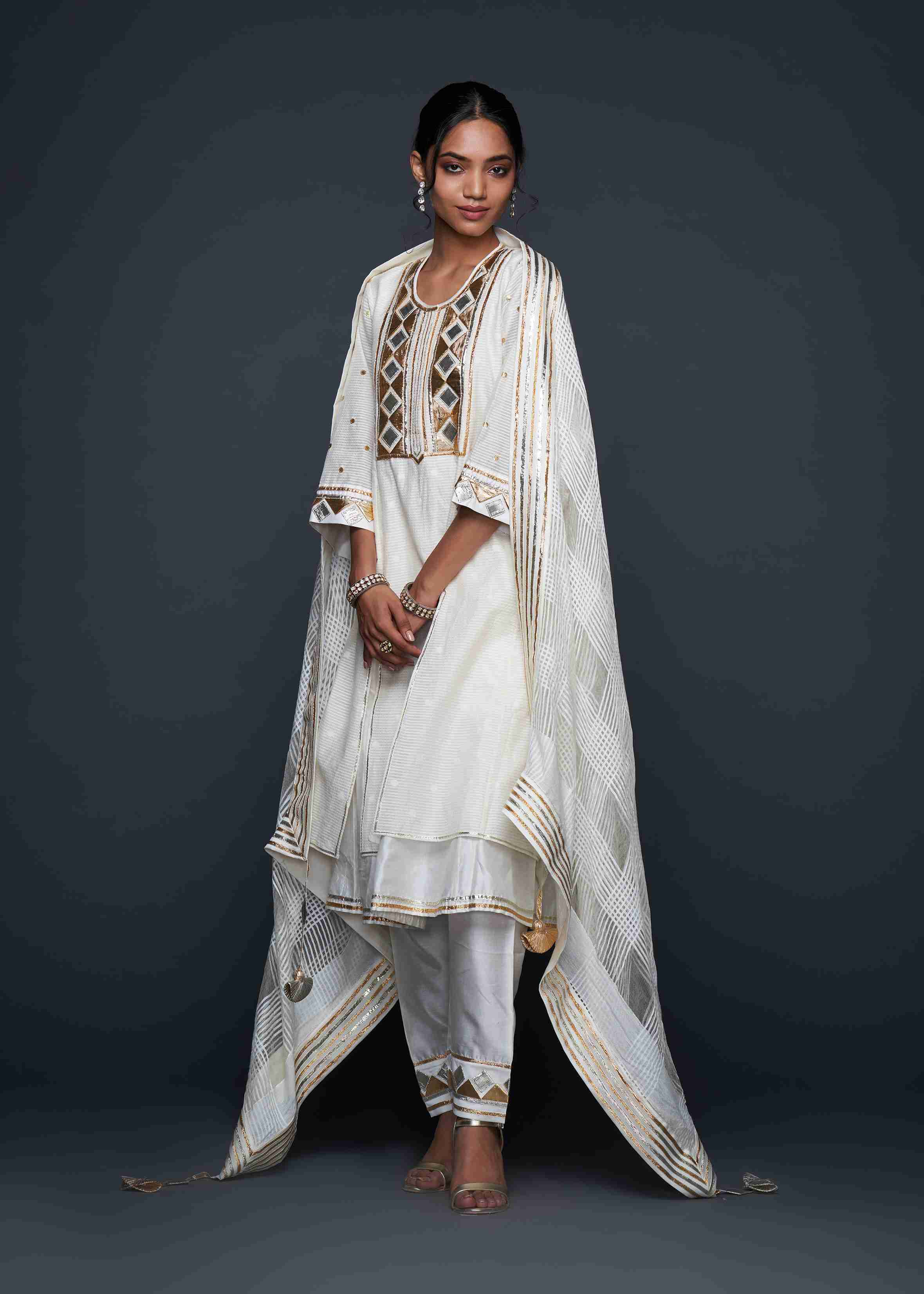 Off-White Barfi Dupatta