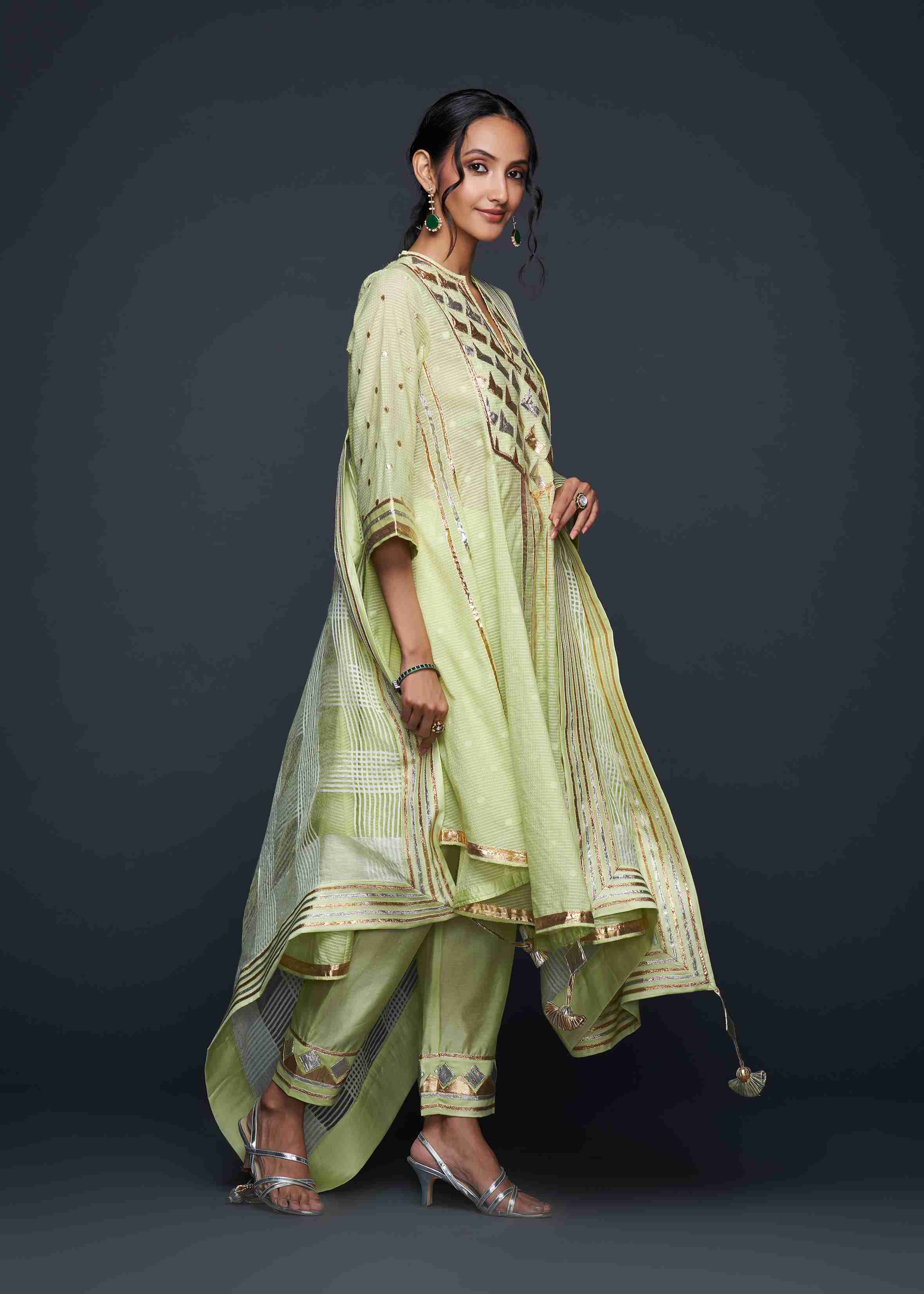 Pista Green Barfi Dupatta