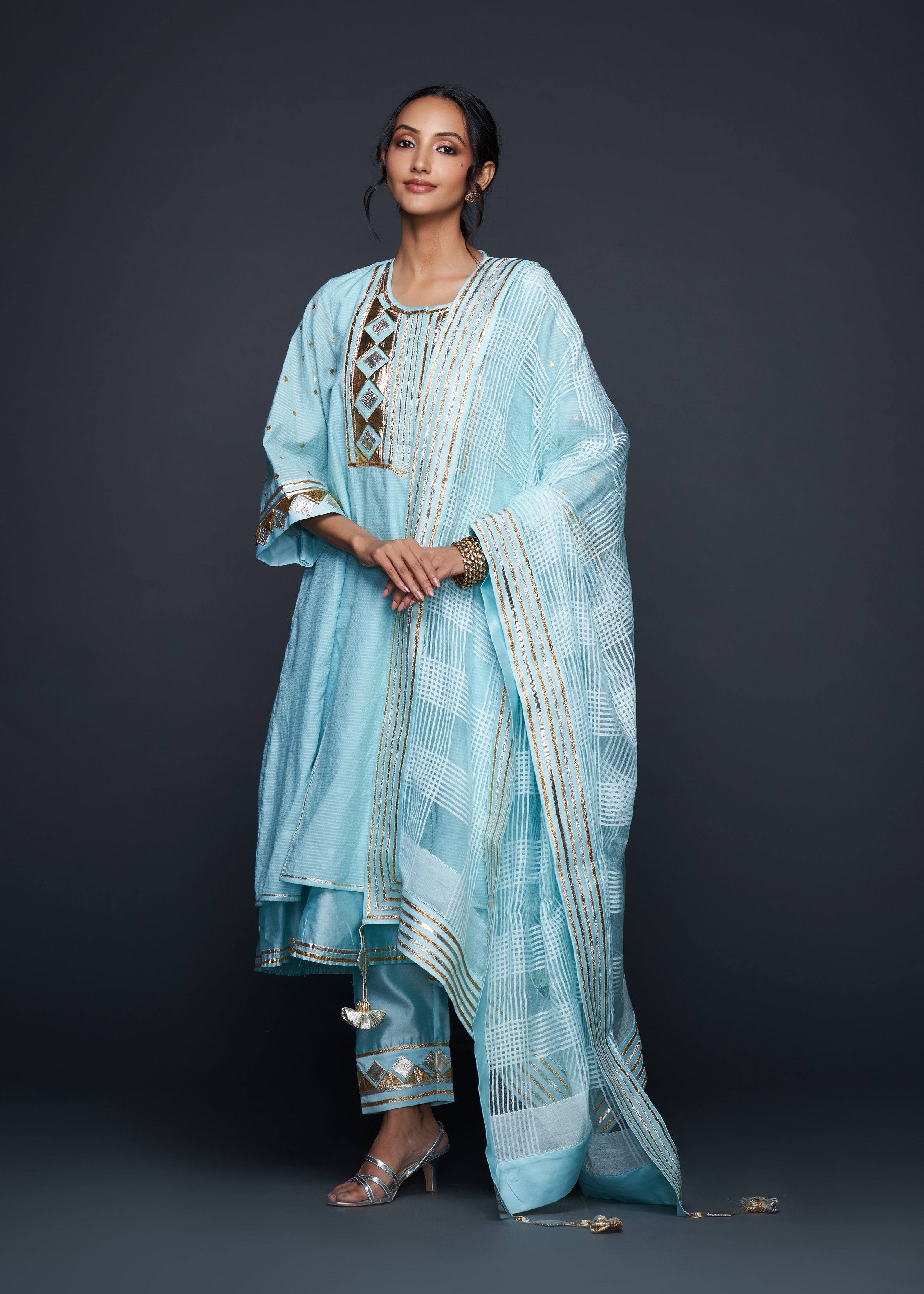 Blue Barfi Dupatta