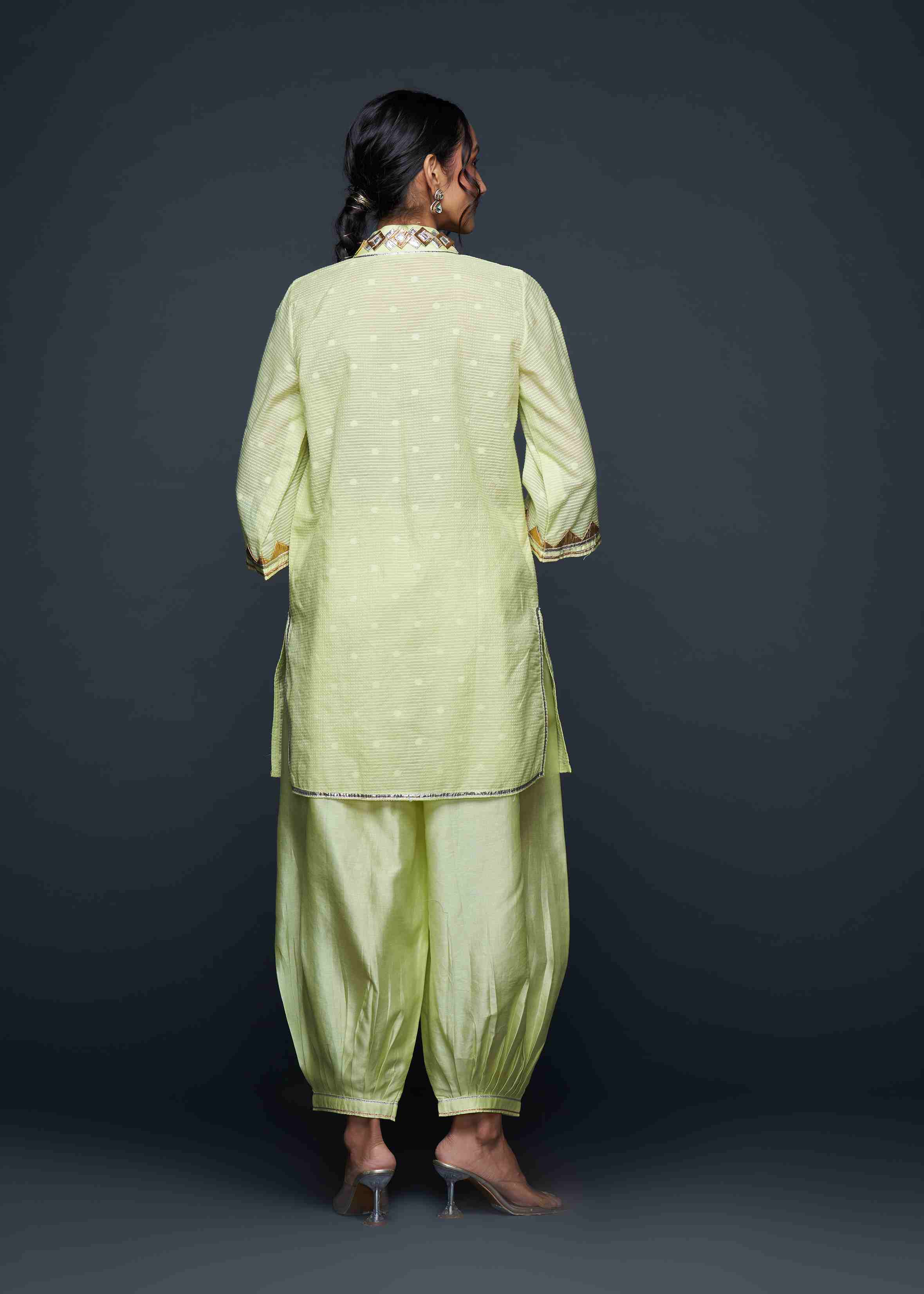 Pista Green Gota Salwar