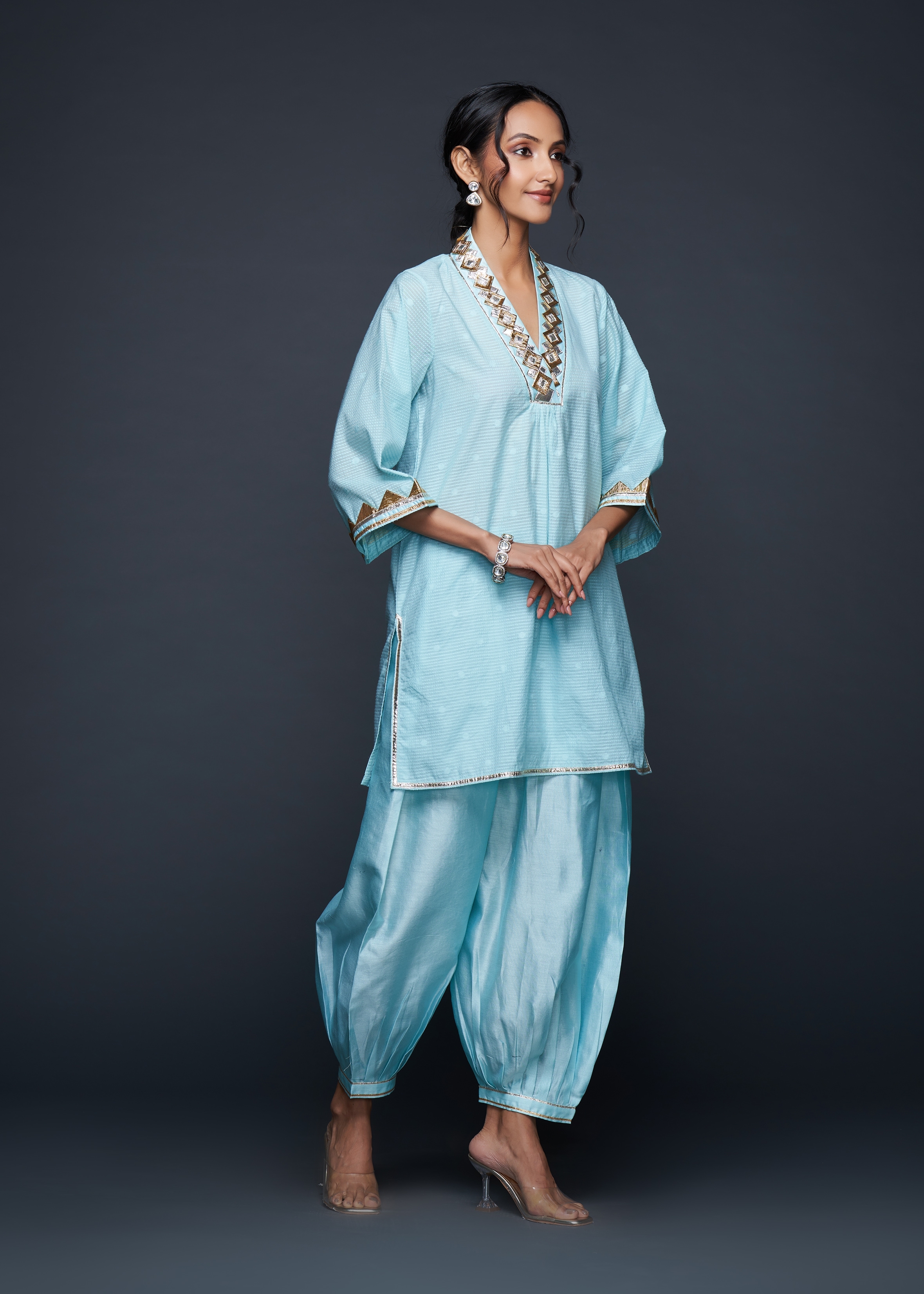 Blue Gota Salwar