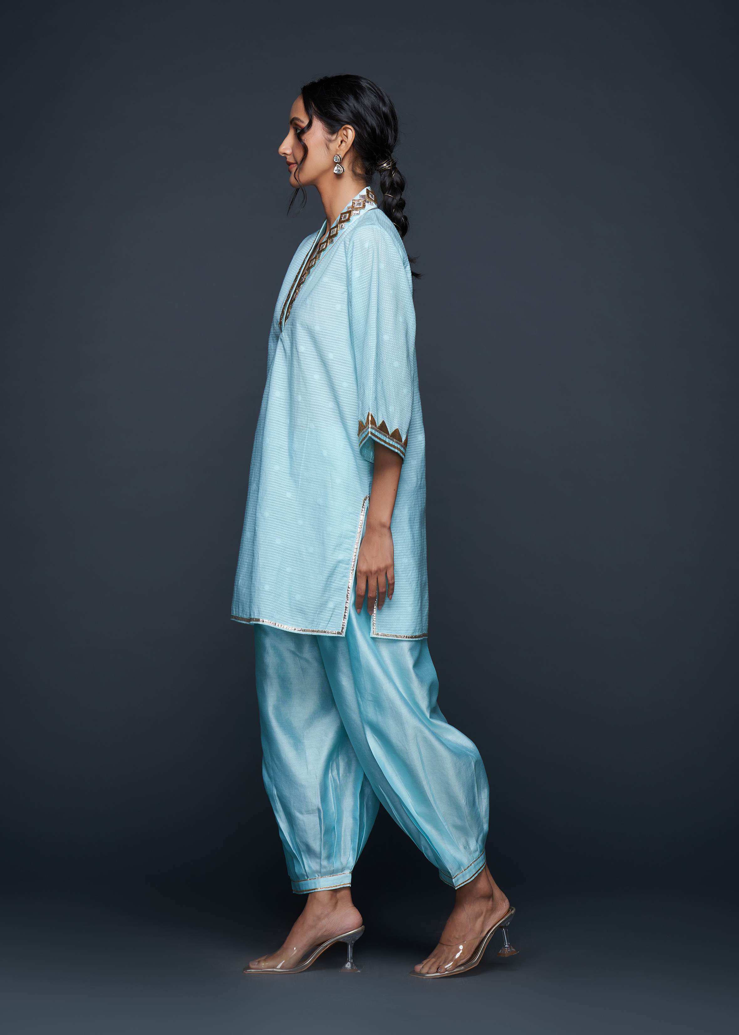 Blue Gota Salwar