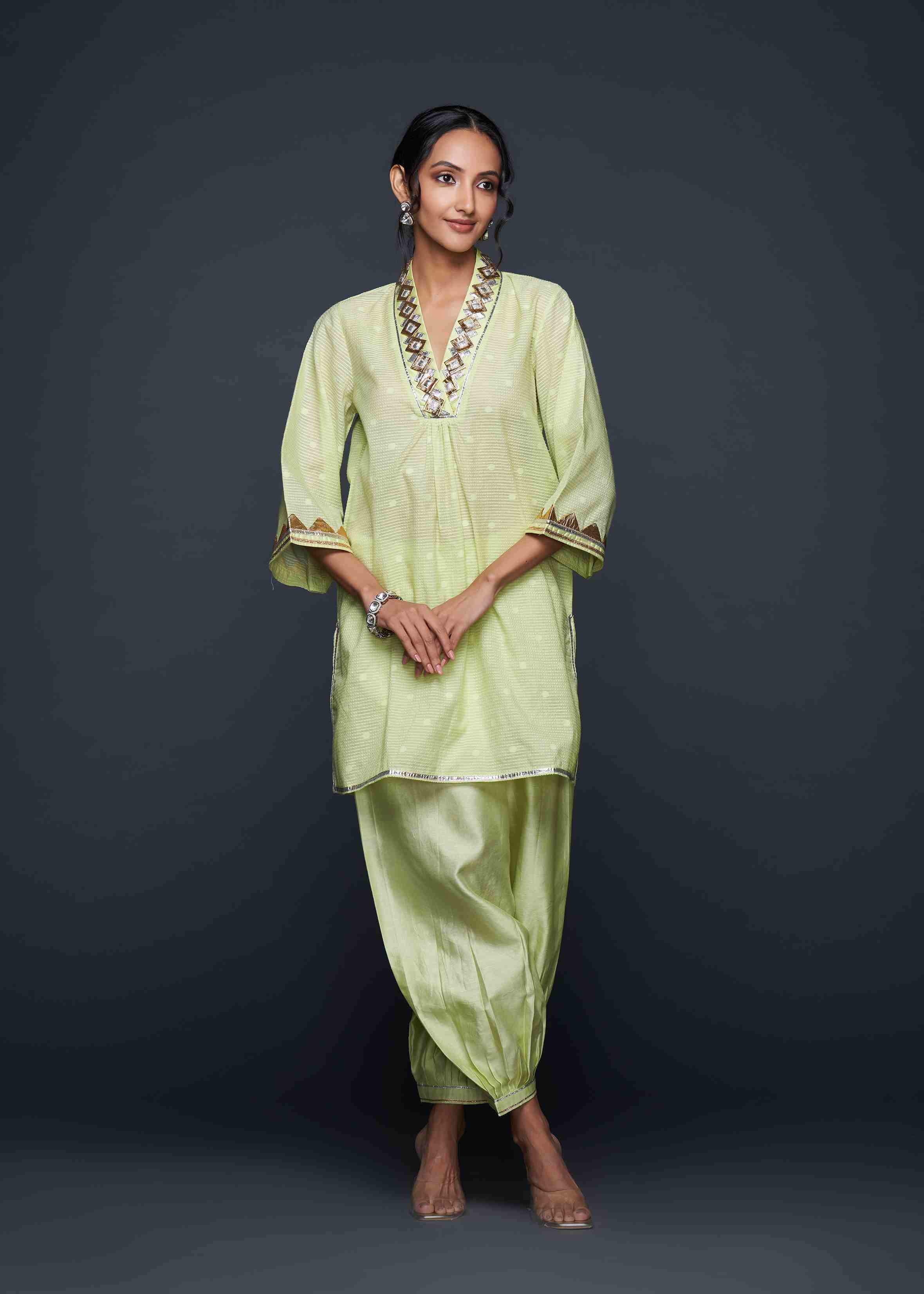 Pista Green Gota Tunic