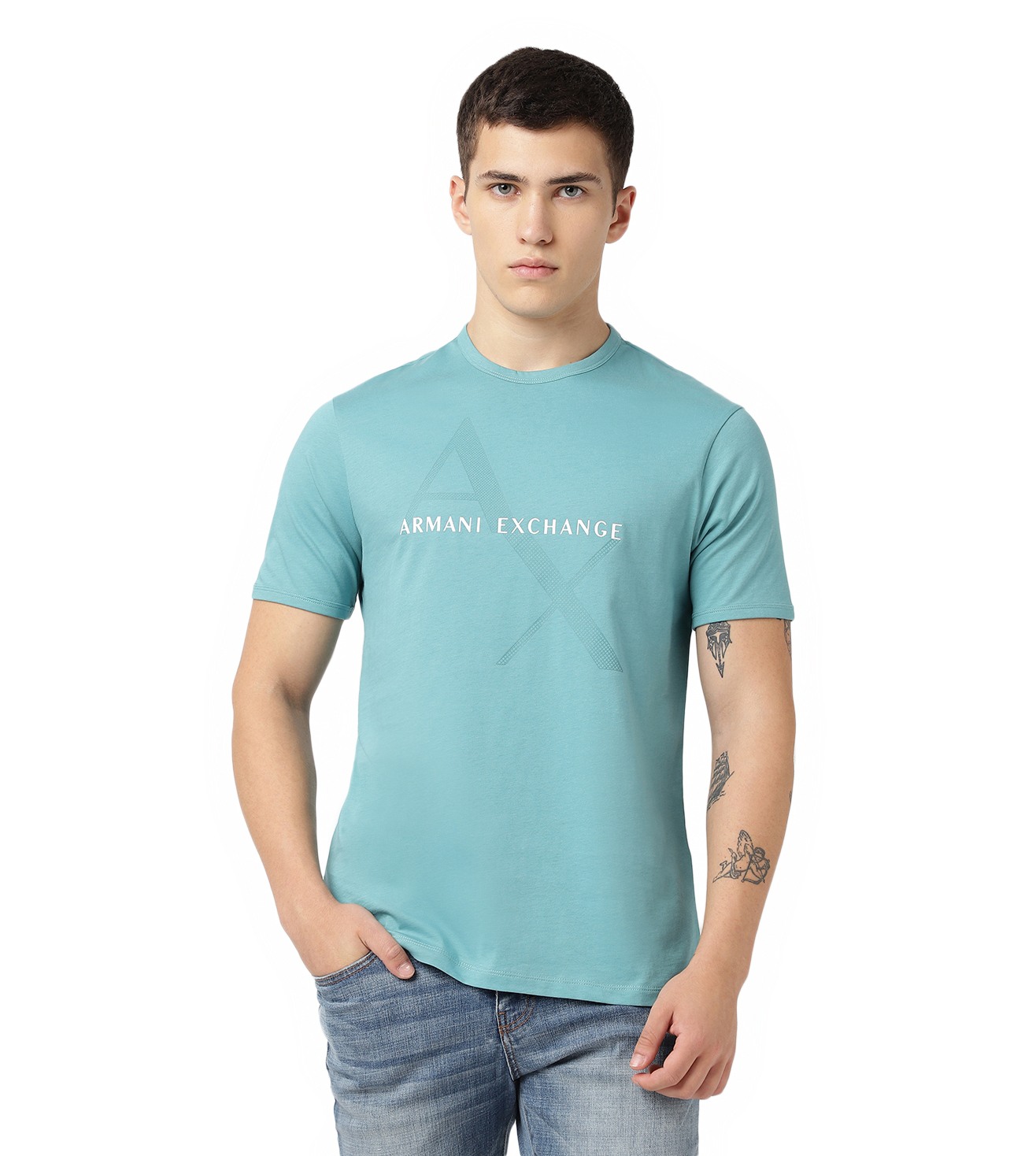 Armani jeans blue t shirt outlet