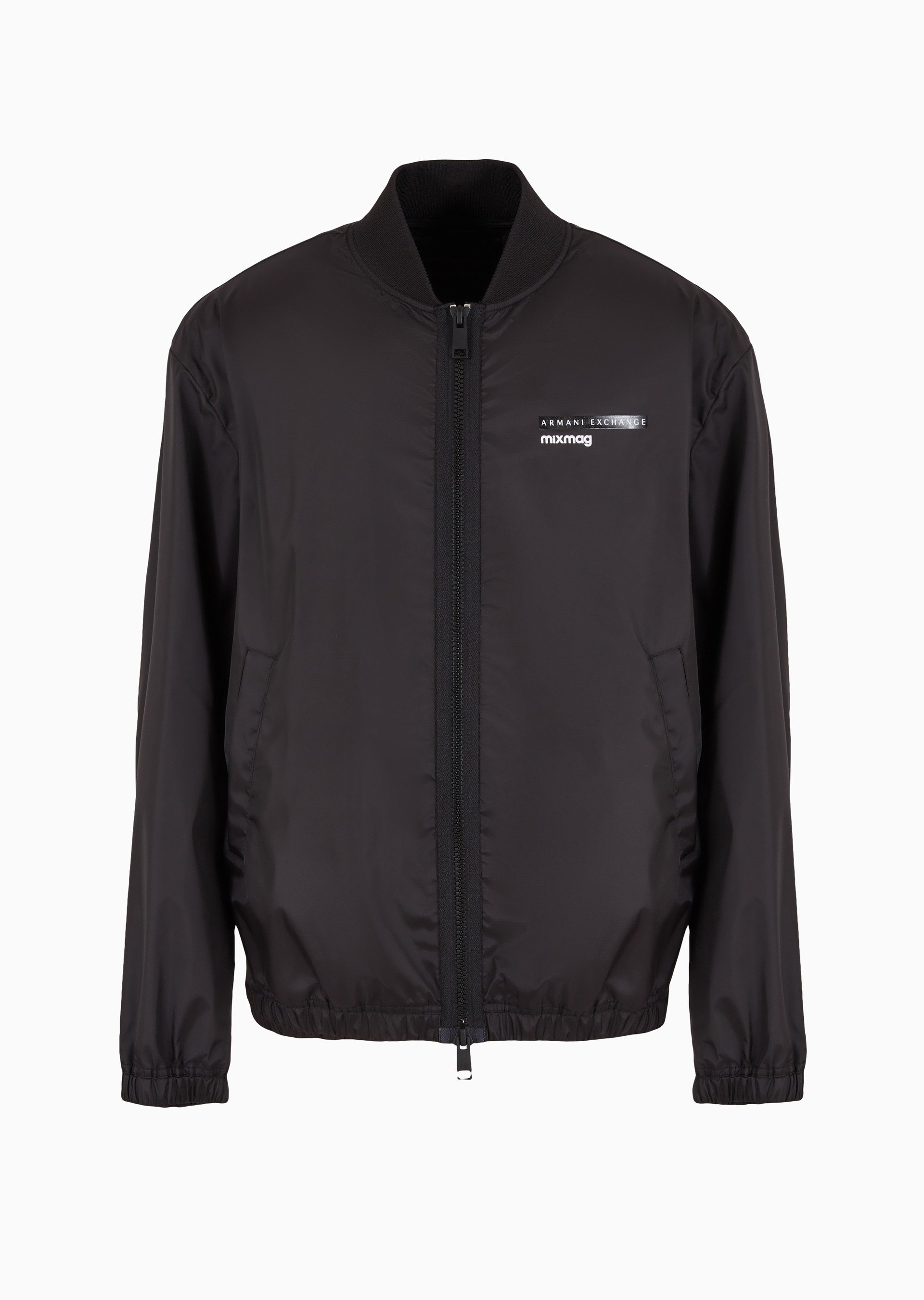 Mix Mag Black Regular Fit Polyester Jacket