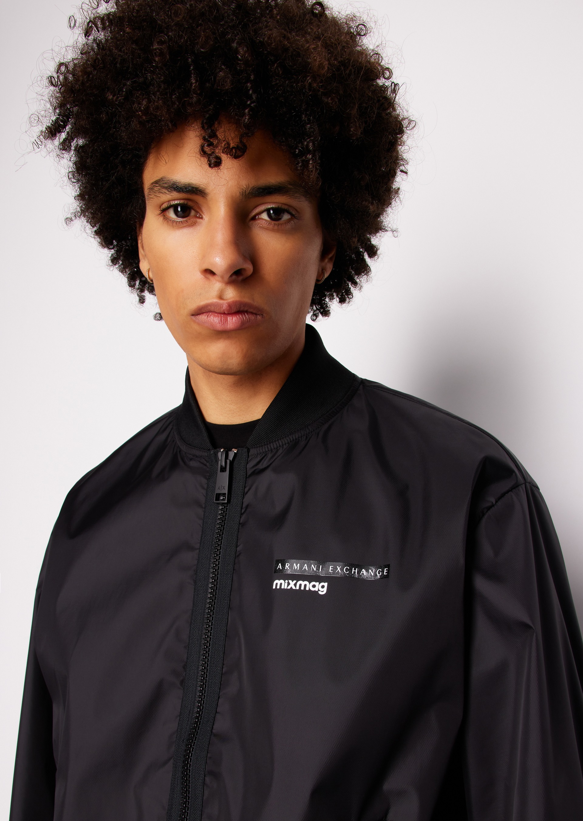 Mix Mag Black Regular Fit Polyester Jacket