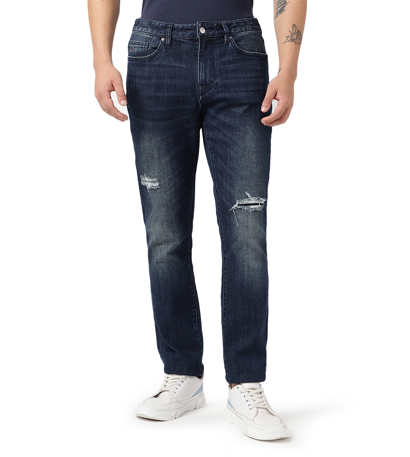 Armani ripped jeans mens top