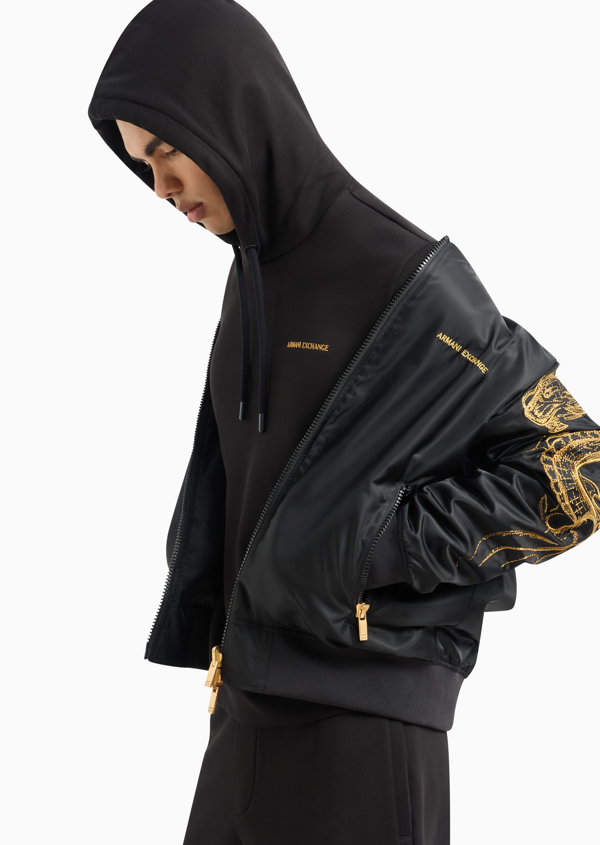 Armani exchange grosgrain hoodie hot sale