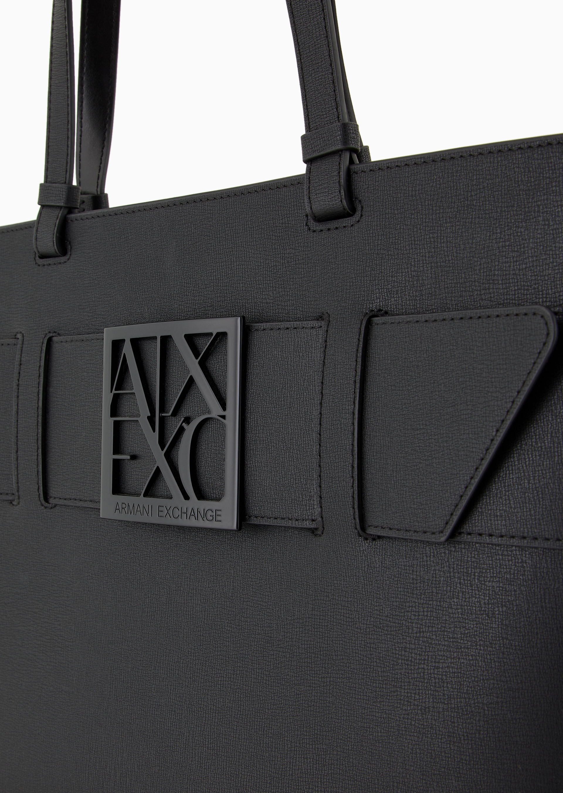 Amazon.com: A|X ARMANI EXCHANGE womens Embossed Logo Zip Top Tote shoulder  handbags, Black, O S US : Clothing, Shoes & Jewelry