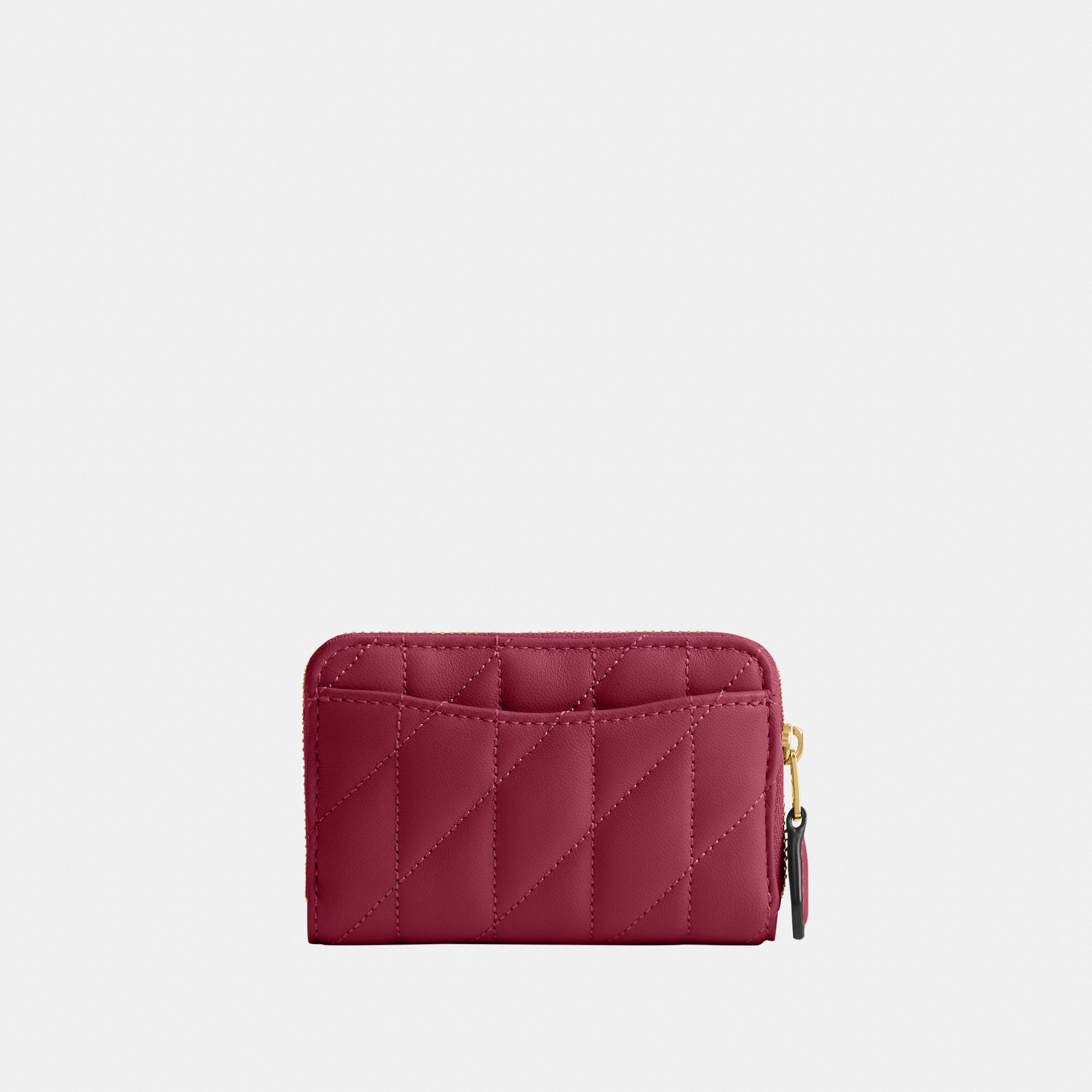 Essential Small Zip Around Card Case With Pillow Quilting